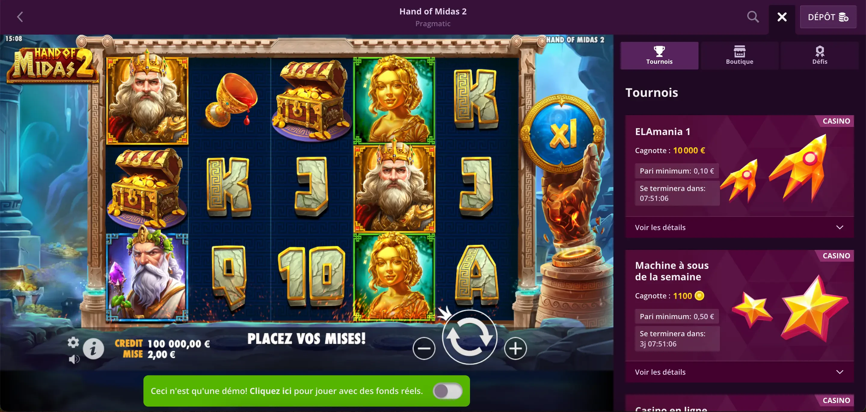 mode demo malina casino