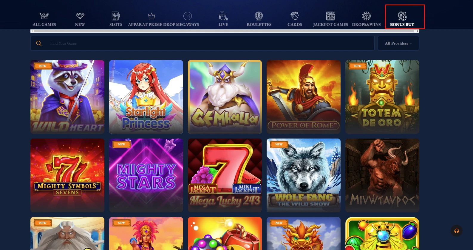 Axe Casino Bonus Buy Games