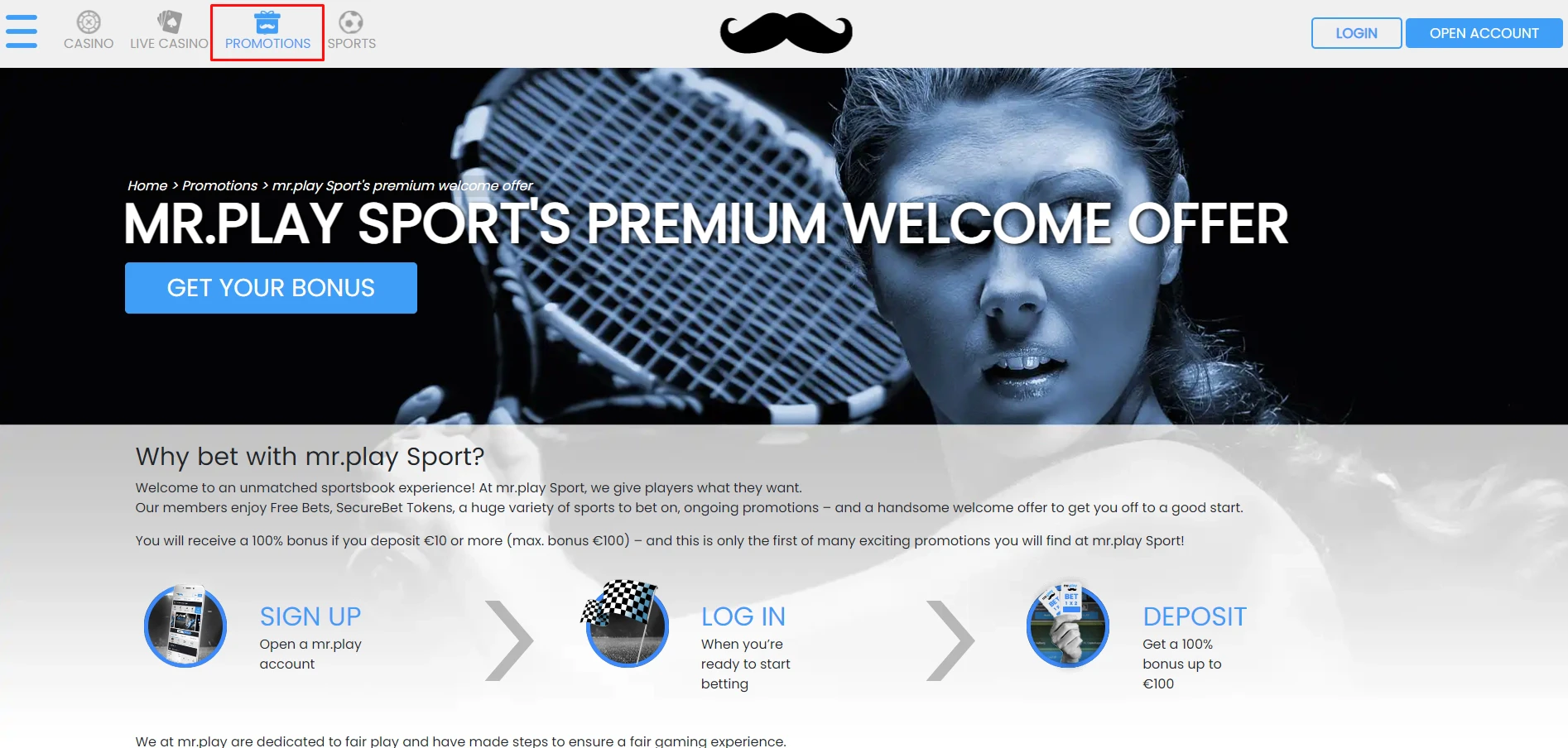 Mr.Play Sports Welcome Bonus
