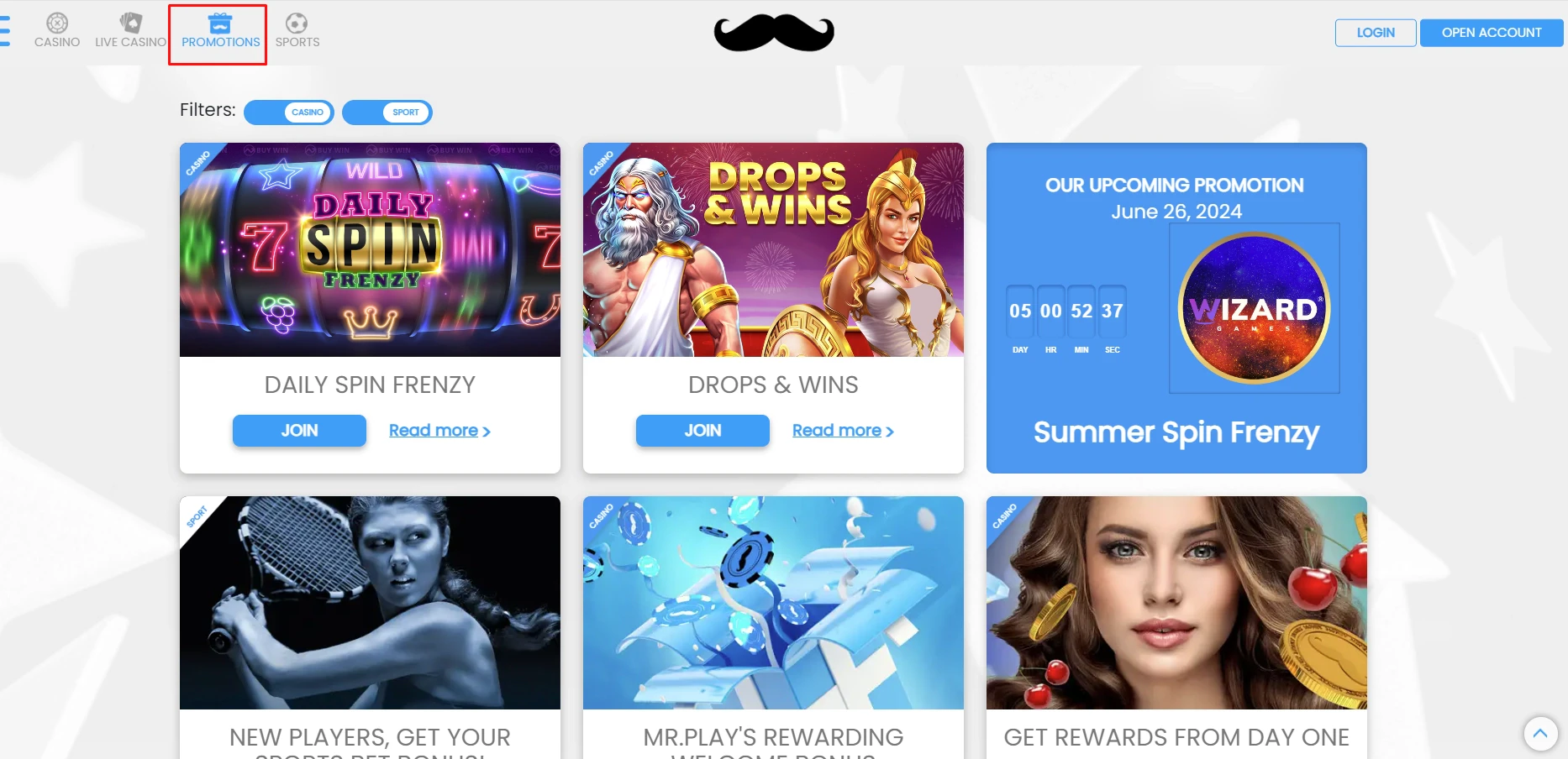 Mr.Play Bonuses and Promotions