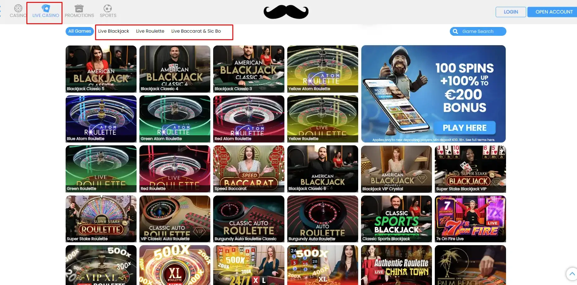 Mr.Play Live Dealer Games