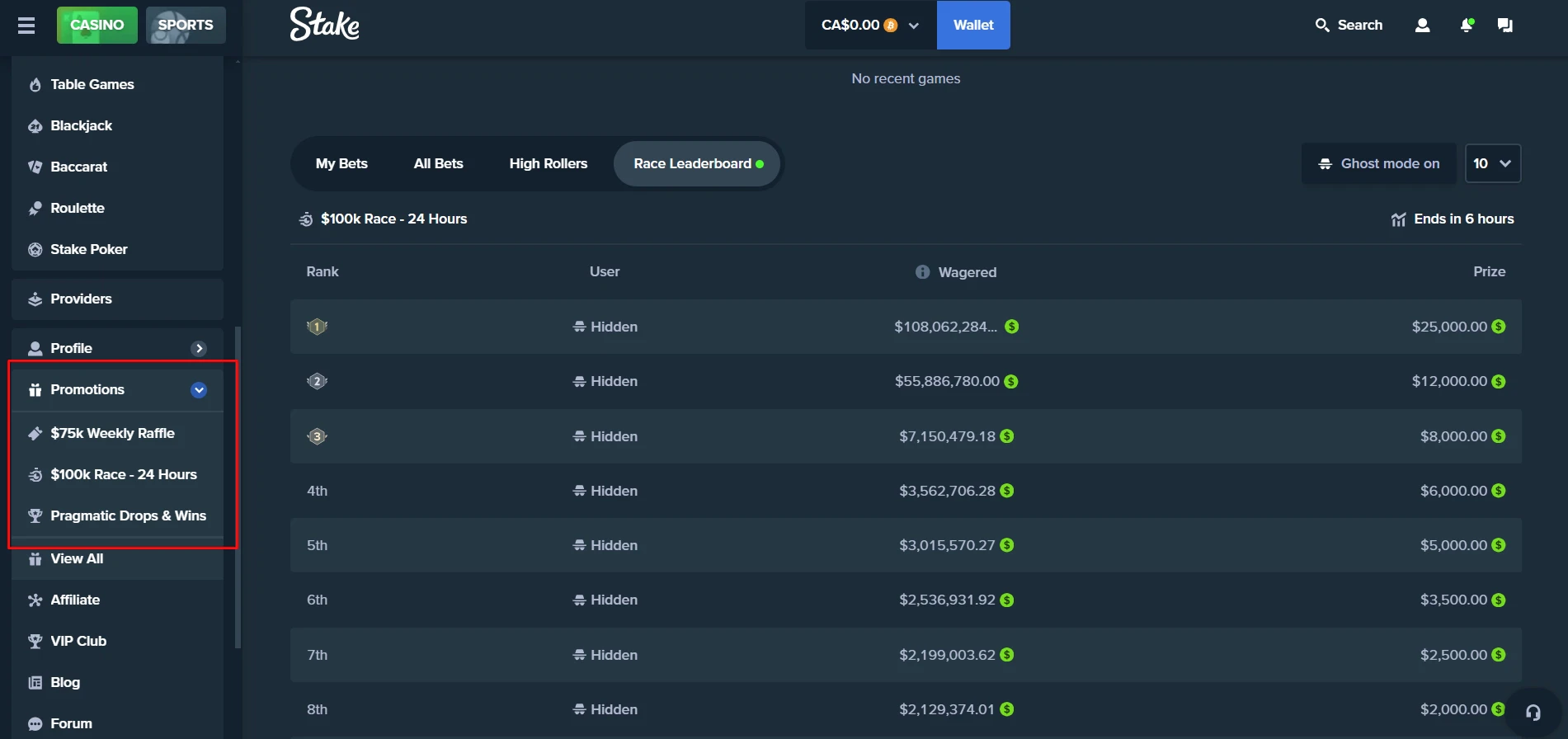 Stake Casino Tournaments