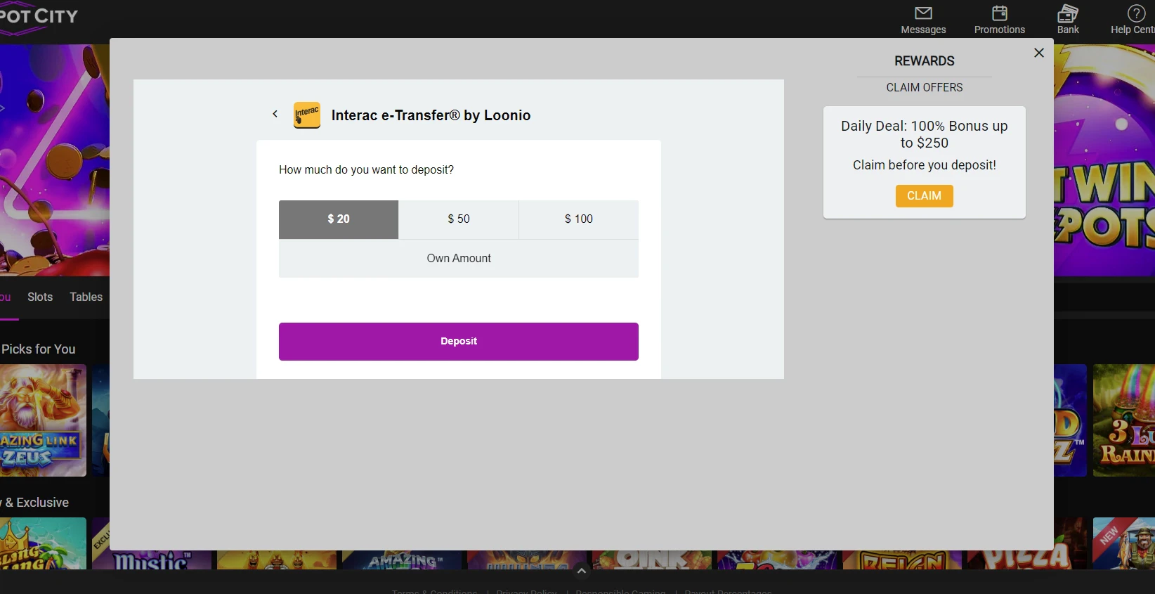 Jackpot City Casino Deposit