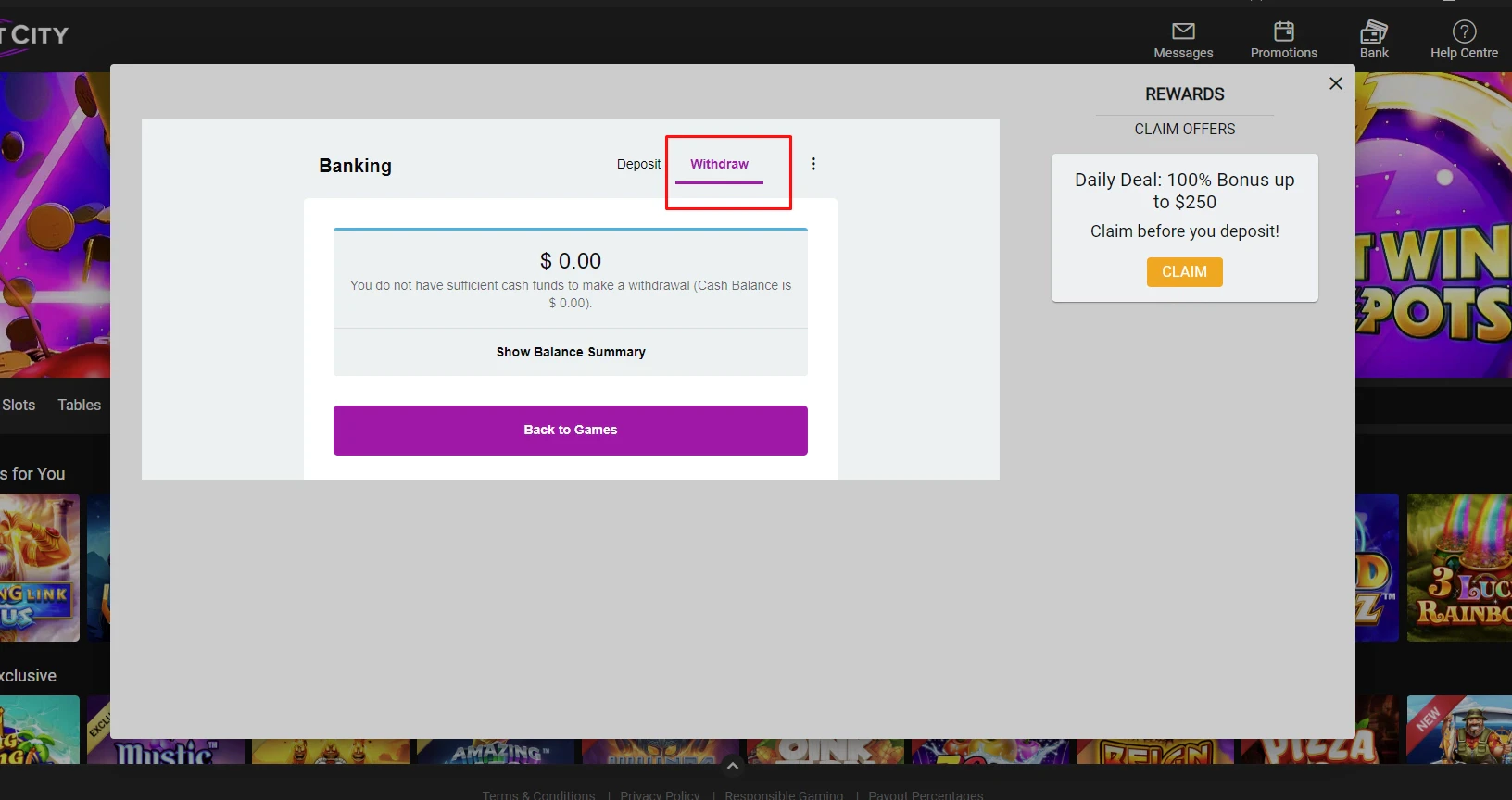 Jackpot City Casino Withdrawal