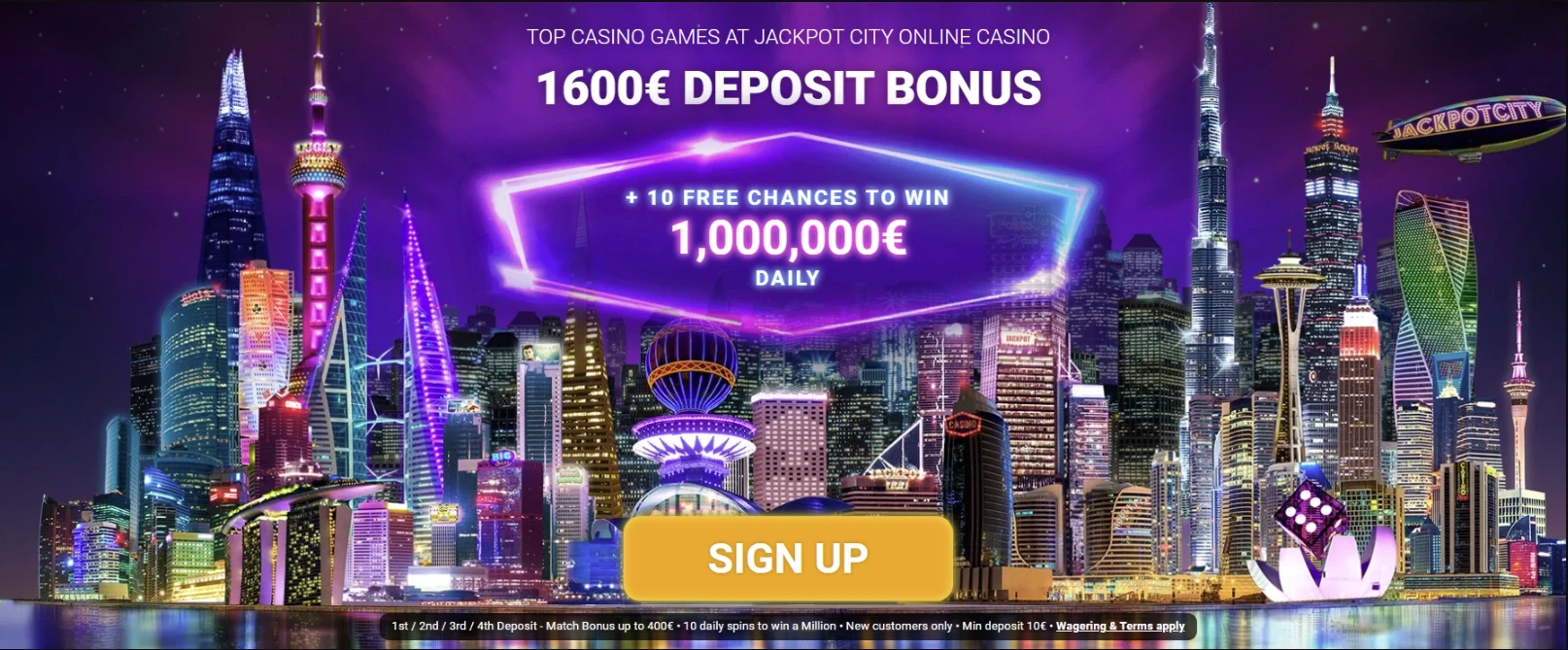 Jackpot City Casino Welcome Bonus