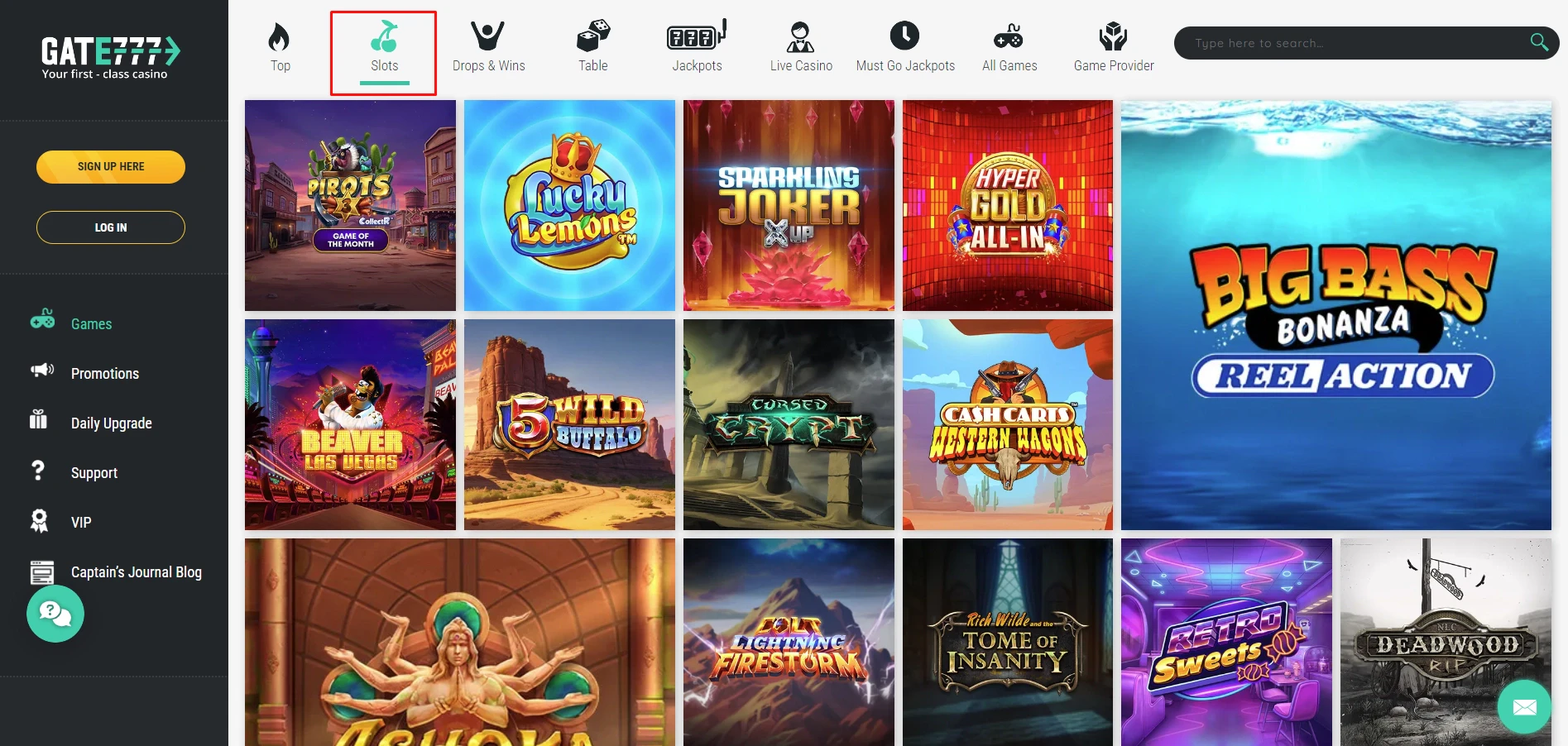 Gate777 Casino Slot Machines