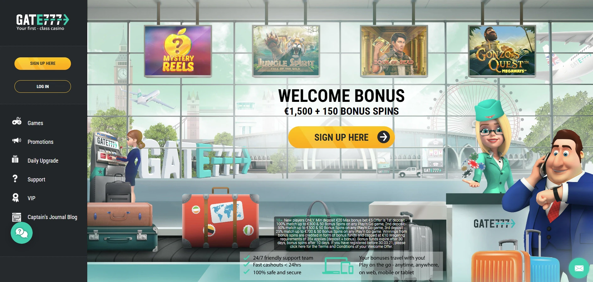 Gate777 Casino Website