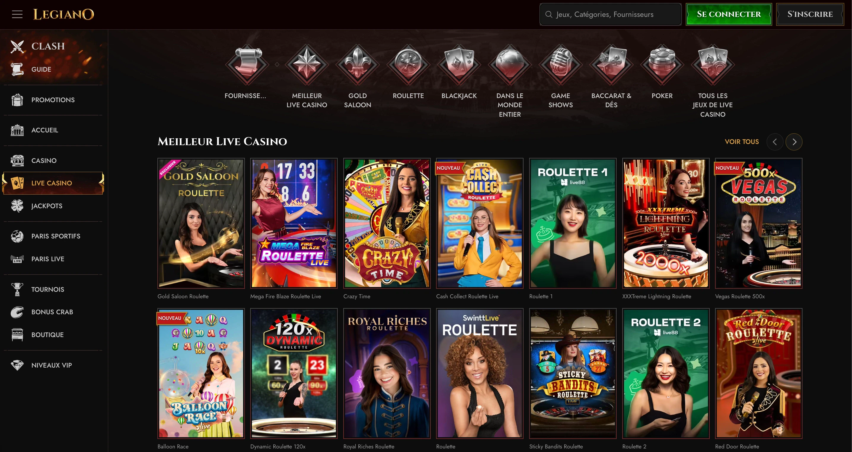 live casino legiano