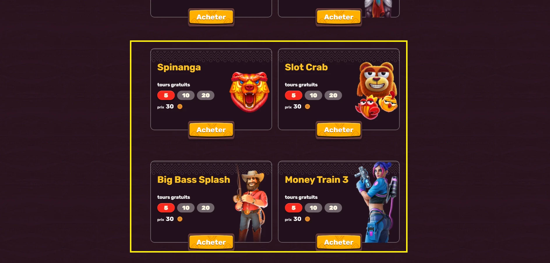Bonus sur 5Gringos casino
