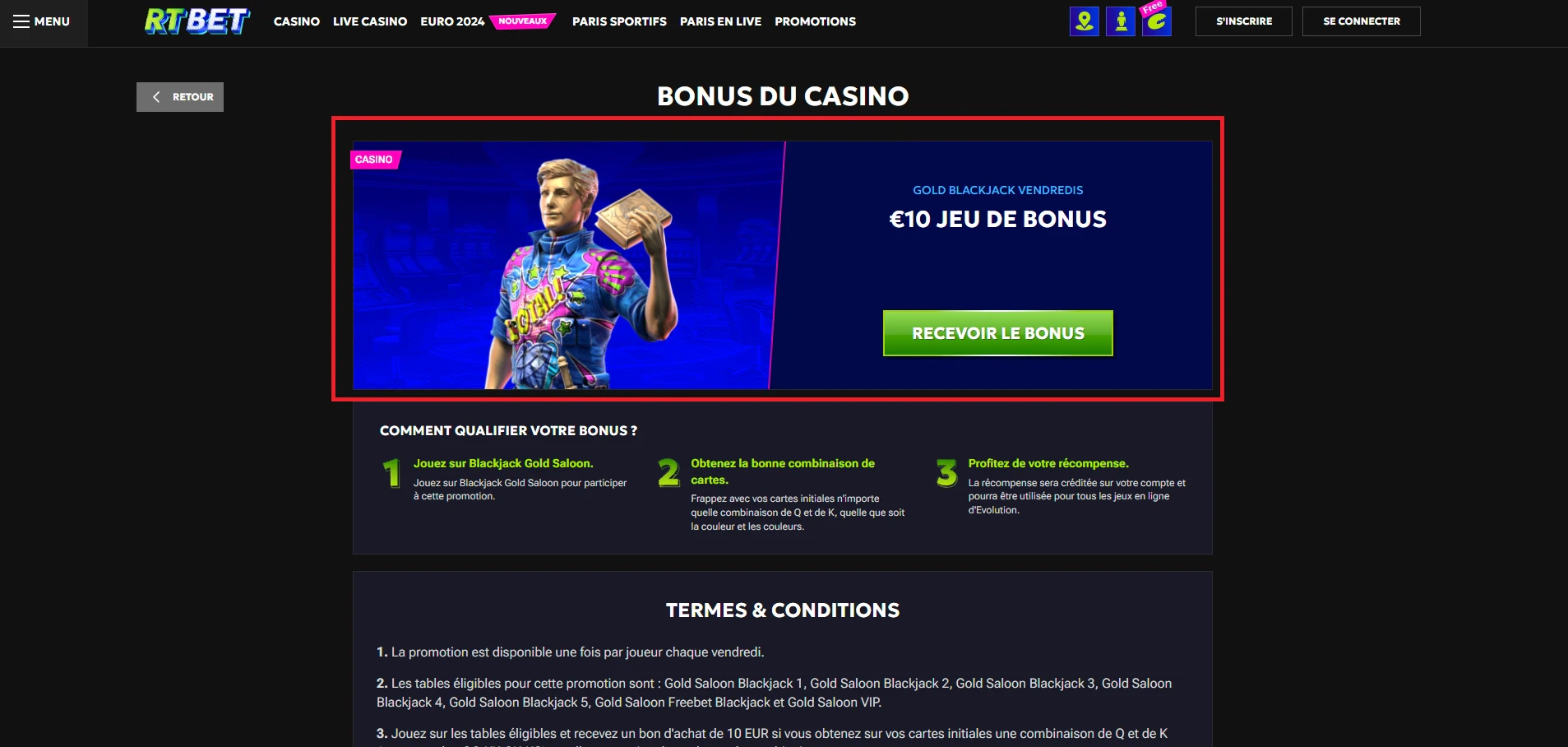 Explication bonus RTBET