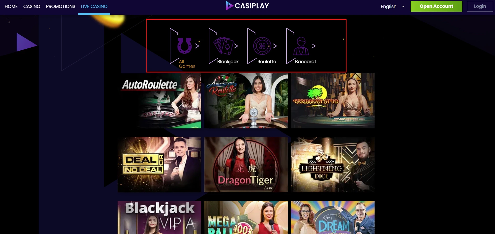 Casiplay Live Casino