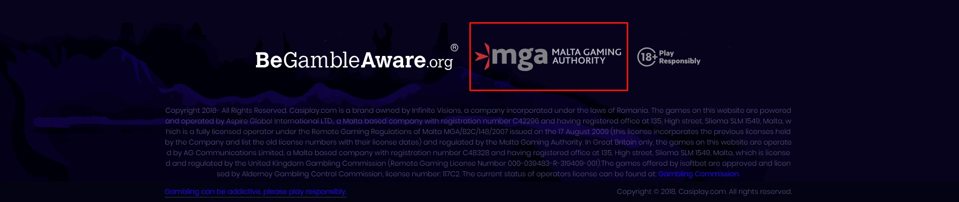 Casiplay gaming license