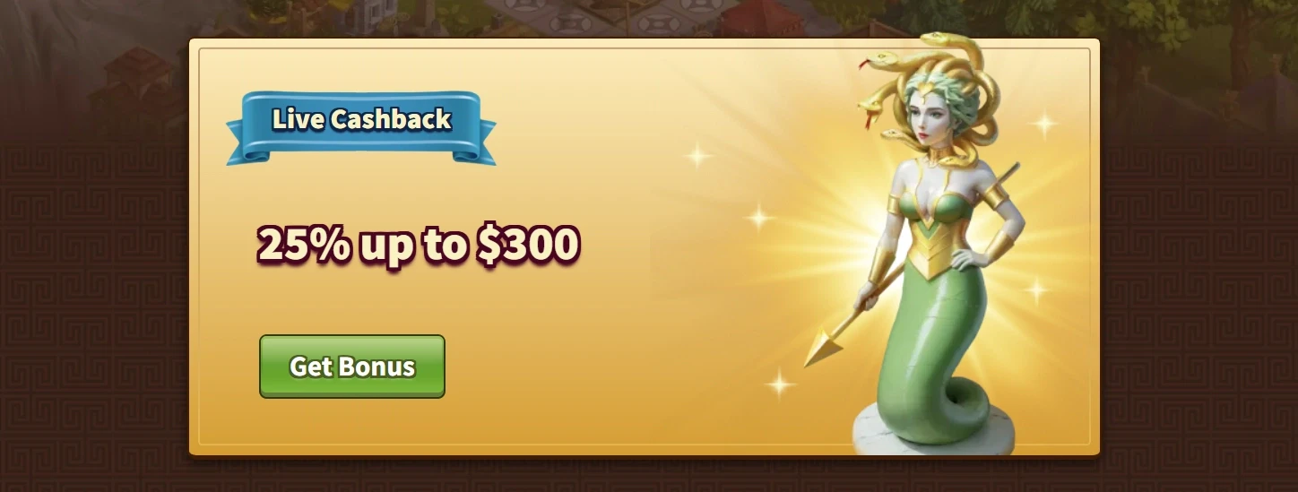MyEmpire Casino Live Cashback Bonus