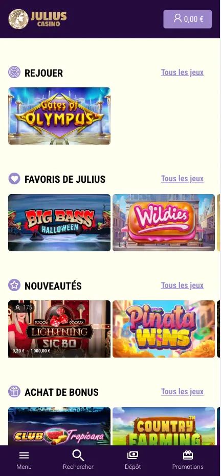 julius casino mobile