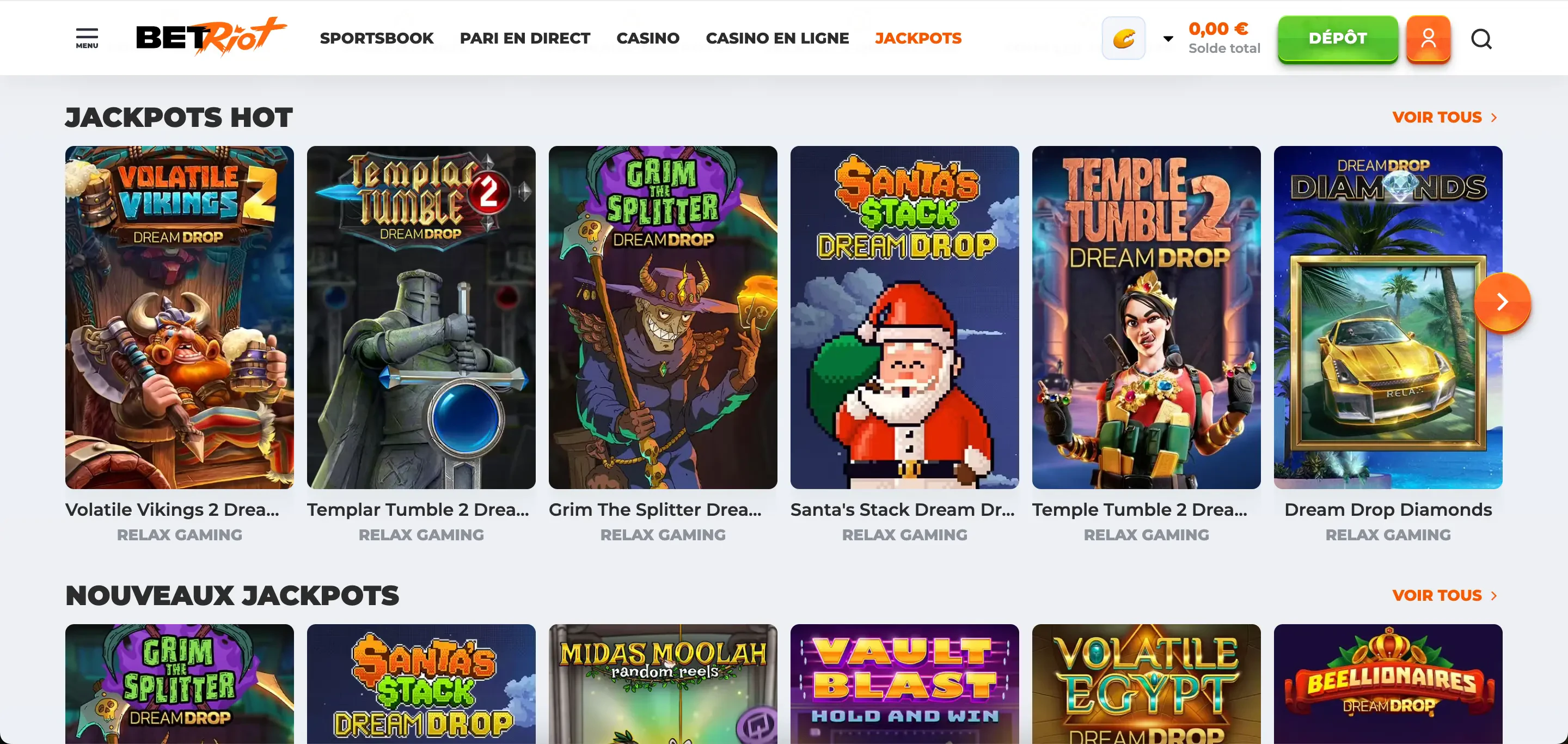 betriot jackpots