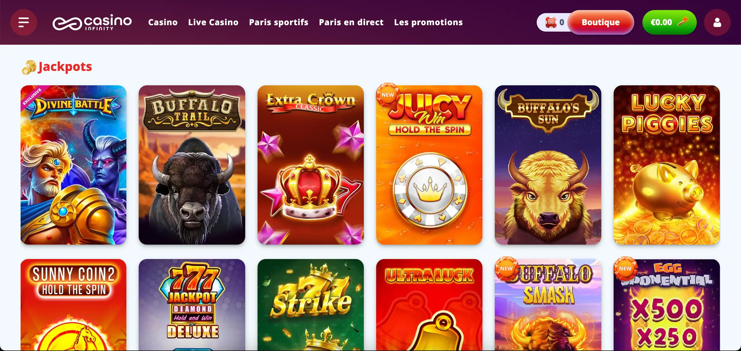 jackpots casinoinfinity