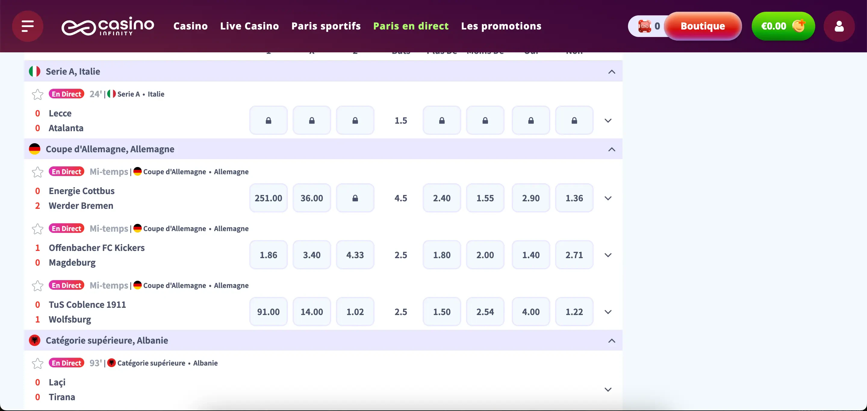 paris live casinoinfinity