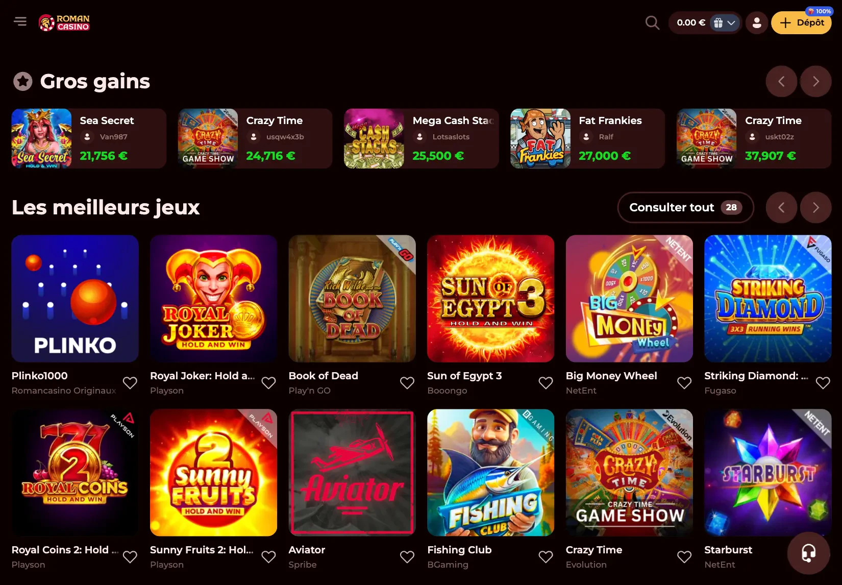 roman casino mobile