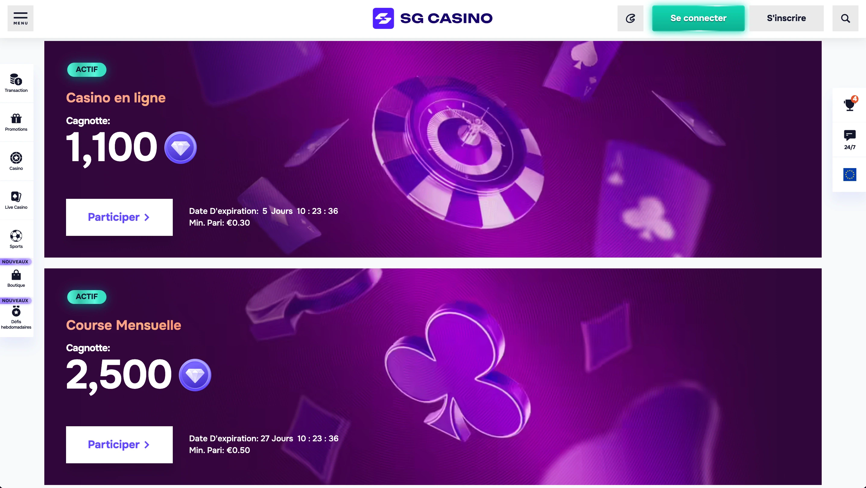 tournois sg casino