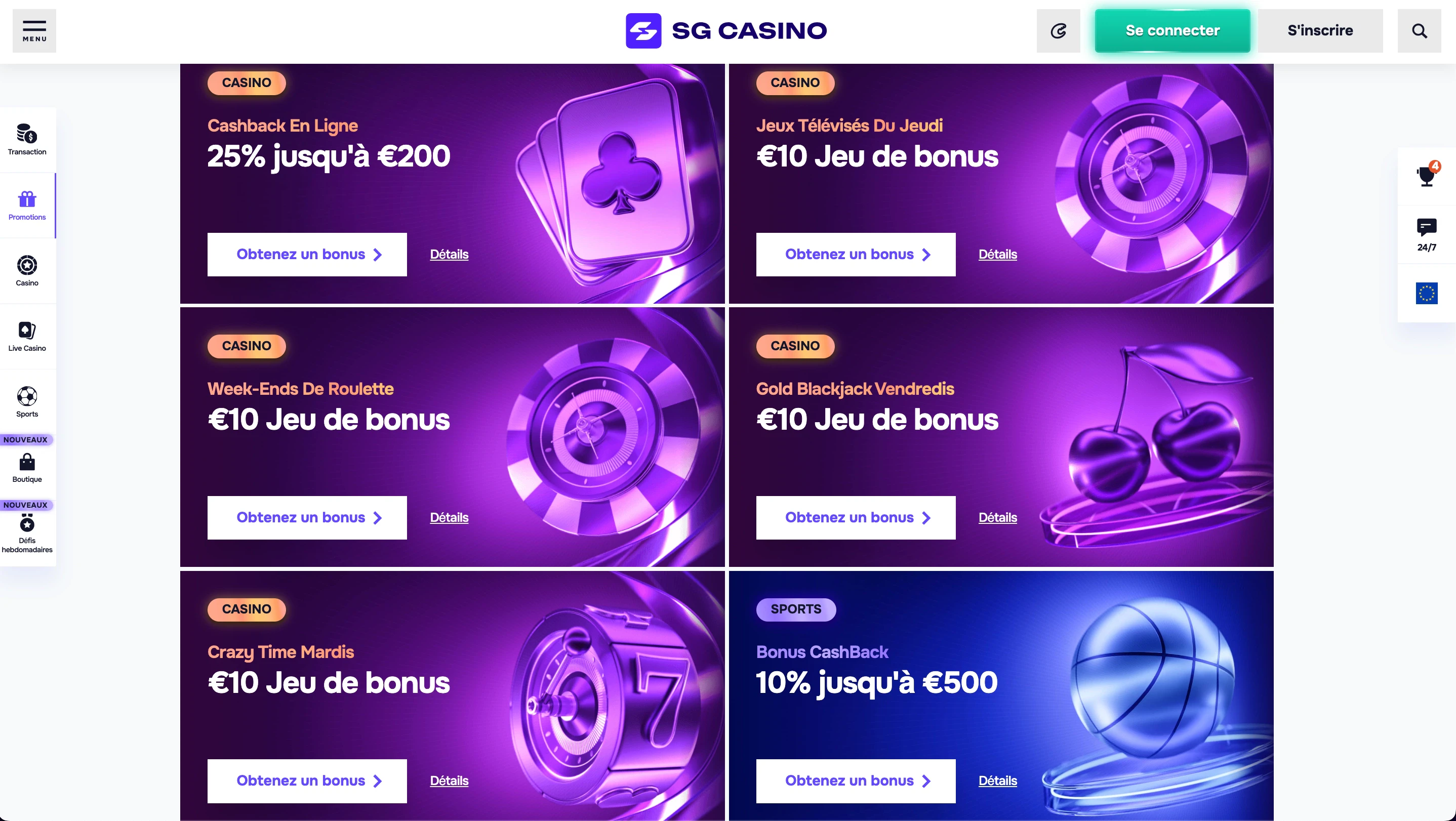 promotions sg casino
