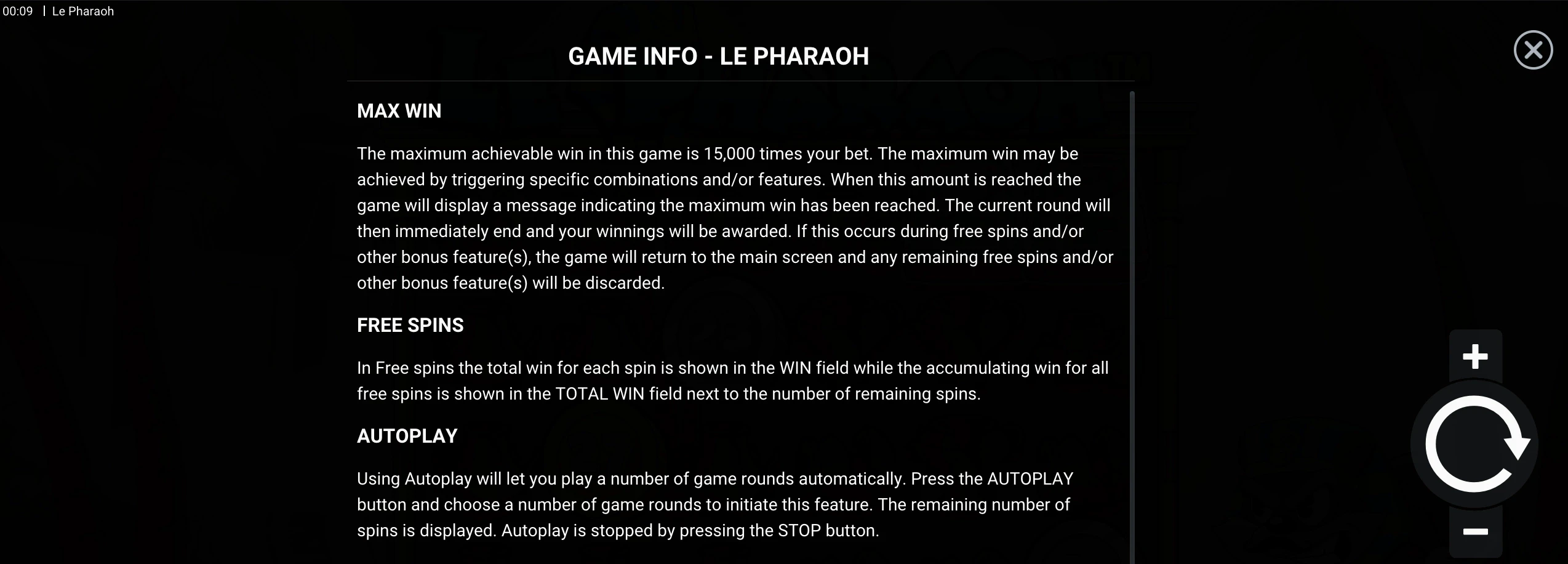gain maximal le pharaoh