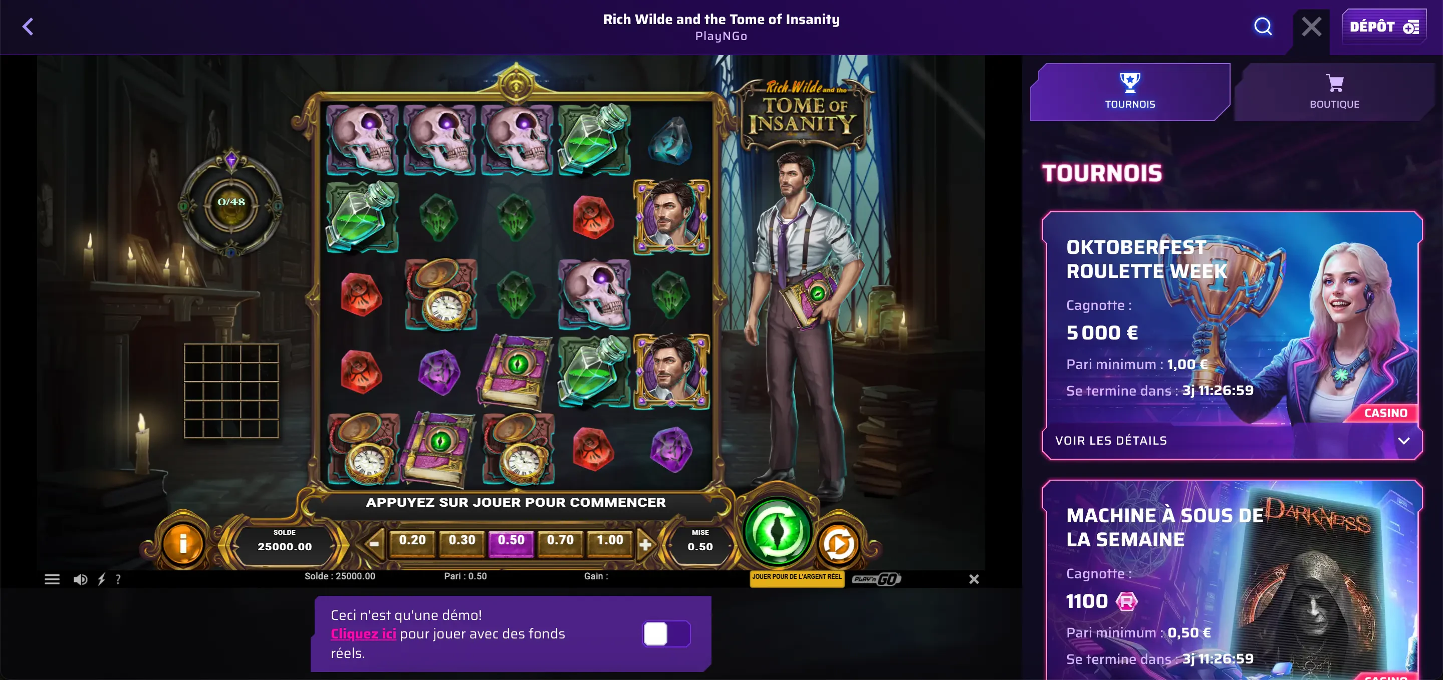 robycasino mode demo