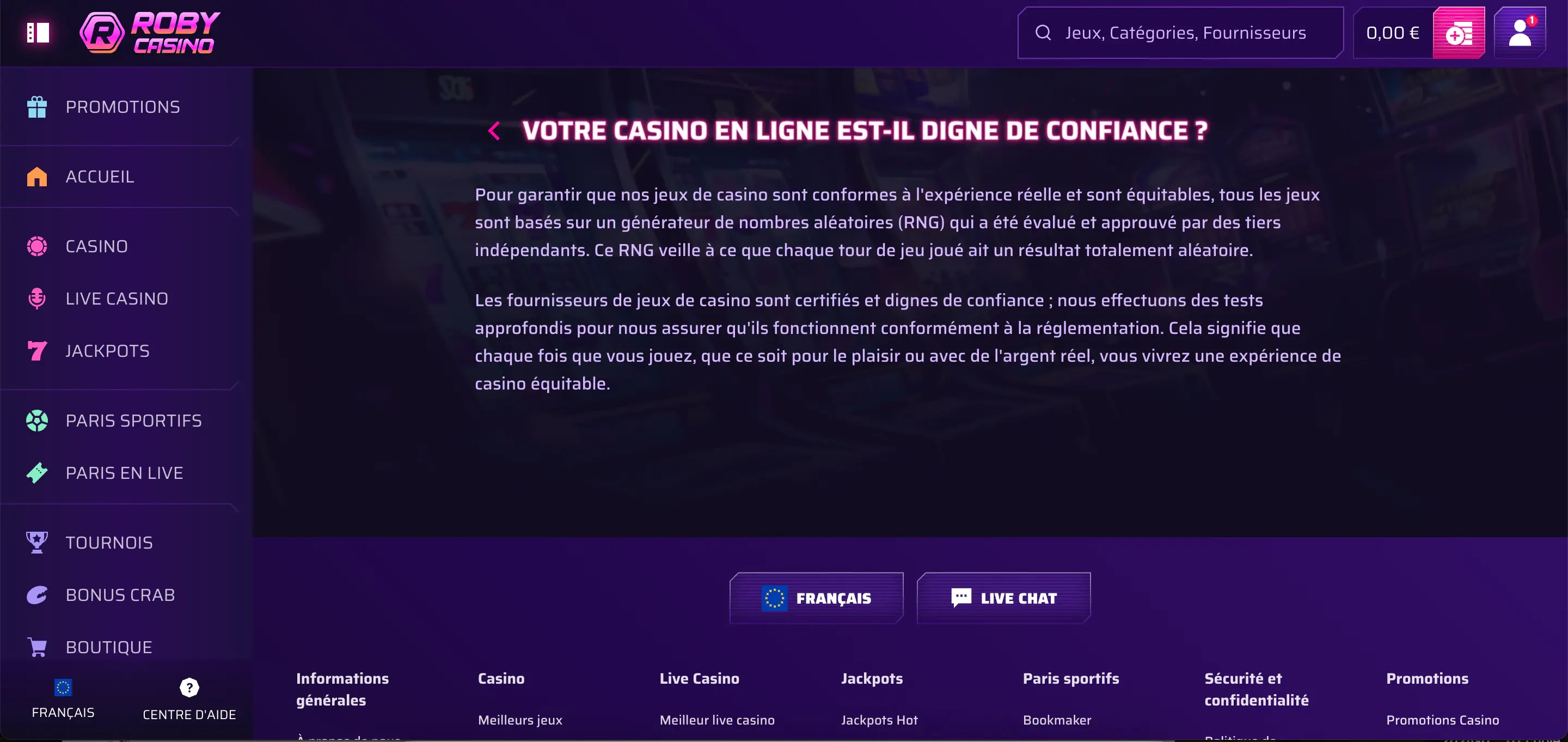robycasino rng