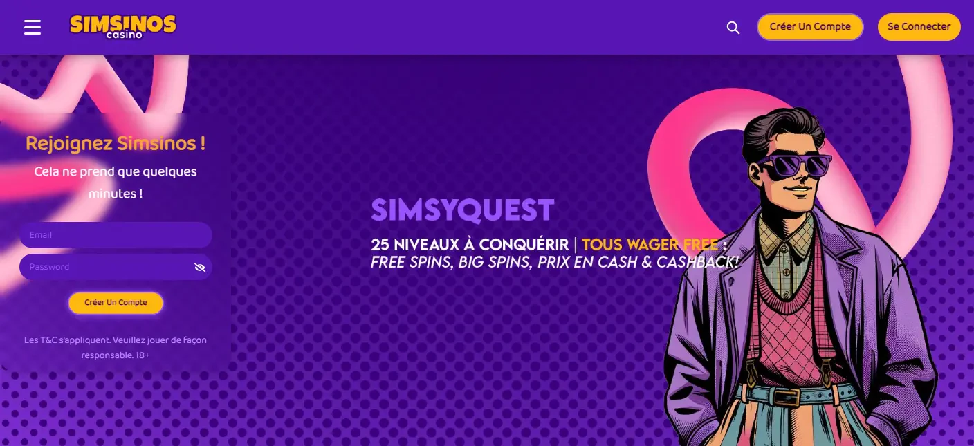Simsinos bonus sans dépôt