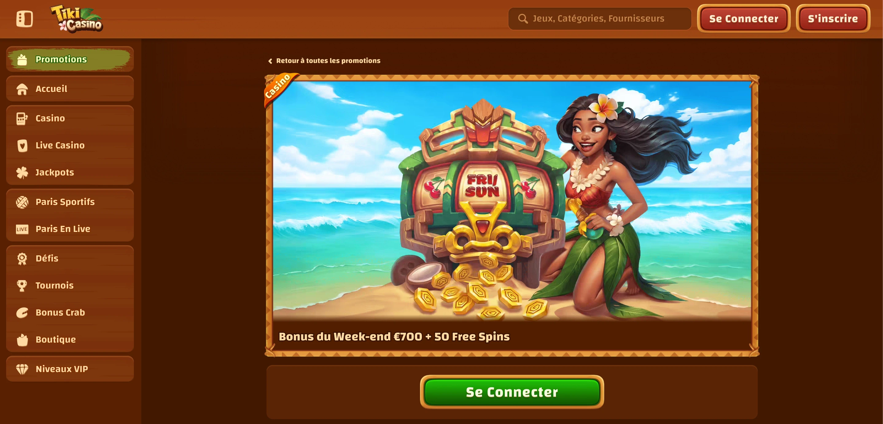 bonus week-end tiki casino