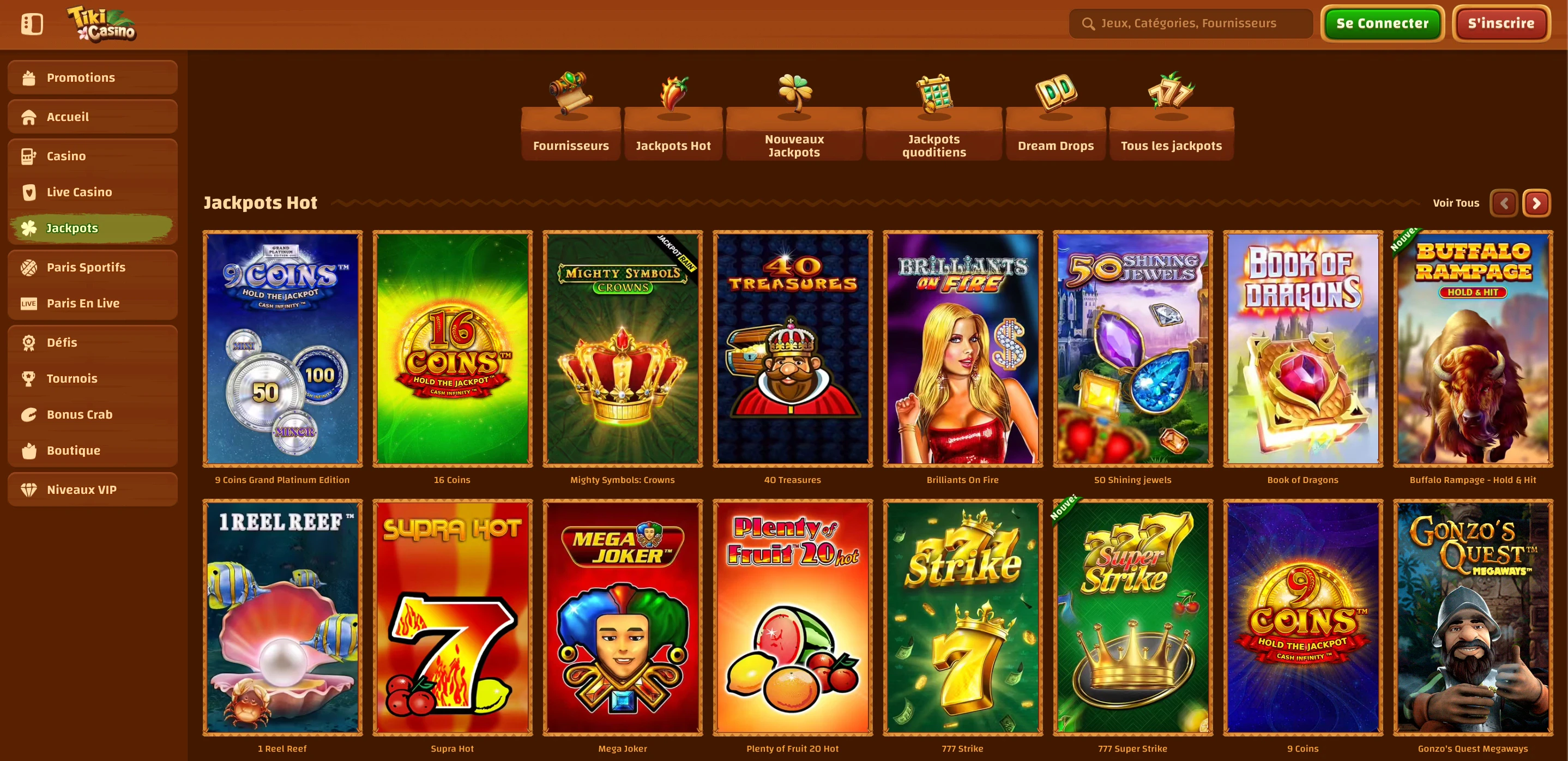 jackpots tiki casino