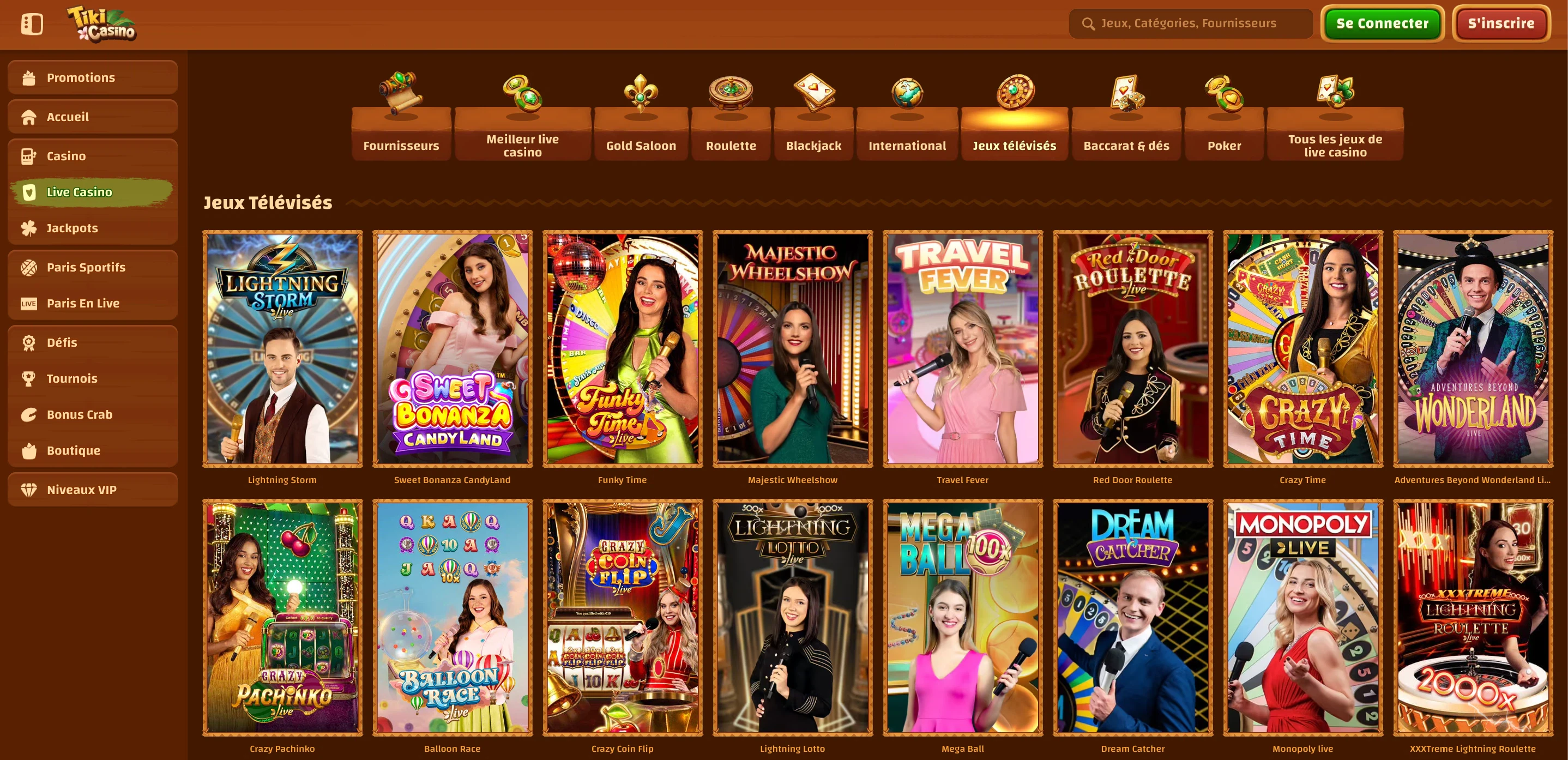 live tiki casino
