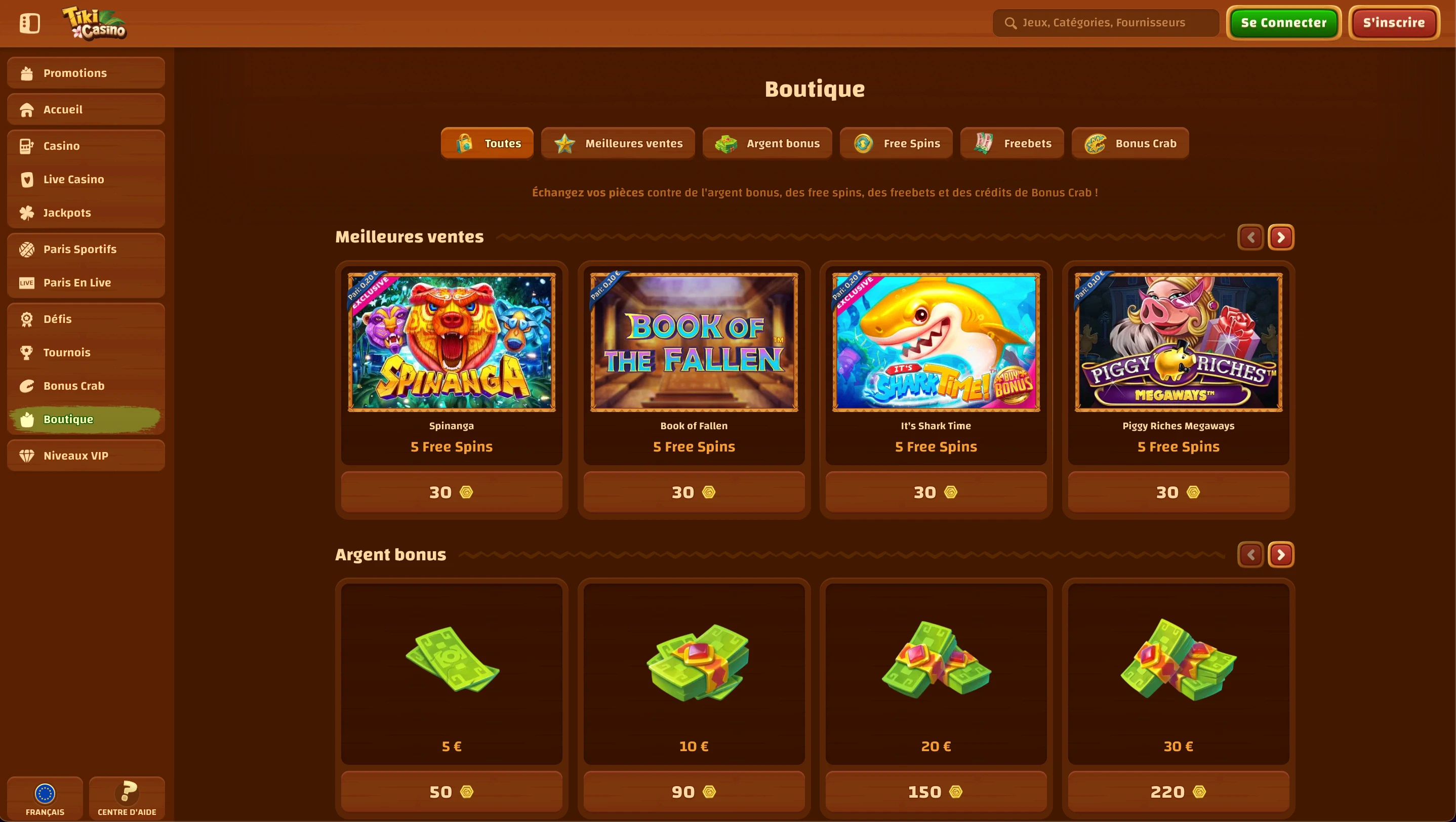 boutique tiki casino