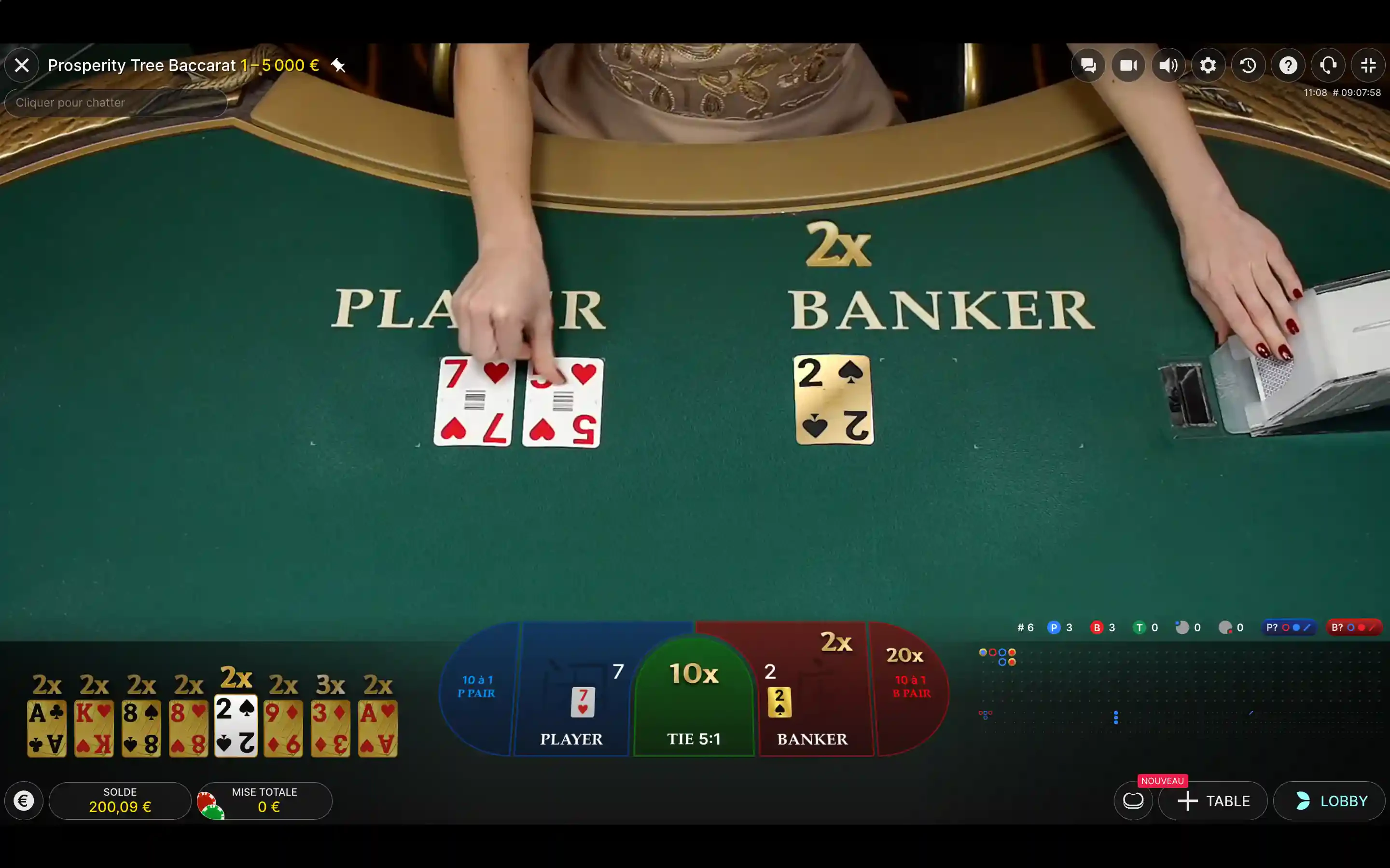 Prosperity Tree Baccarat en direct