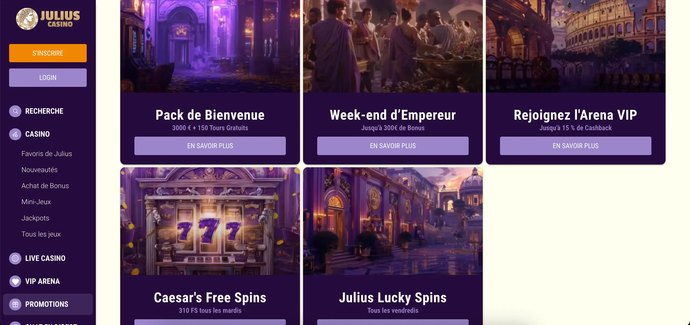 Julius Casino bonus