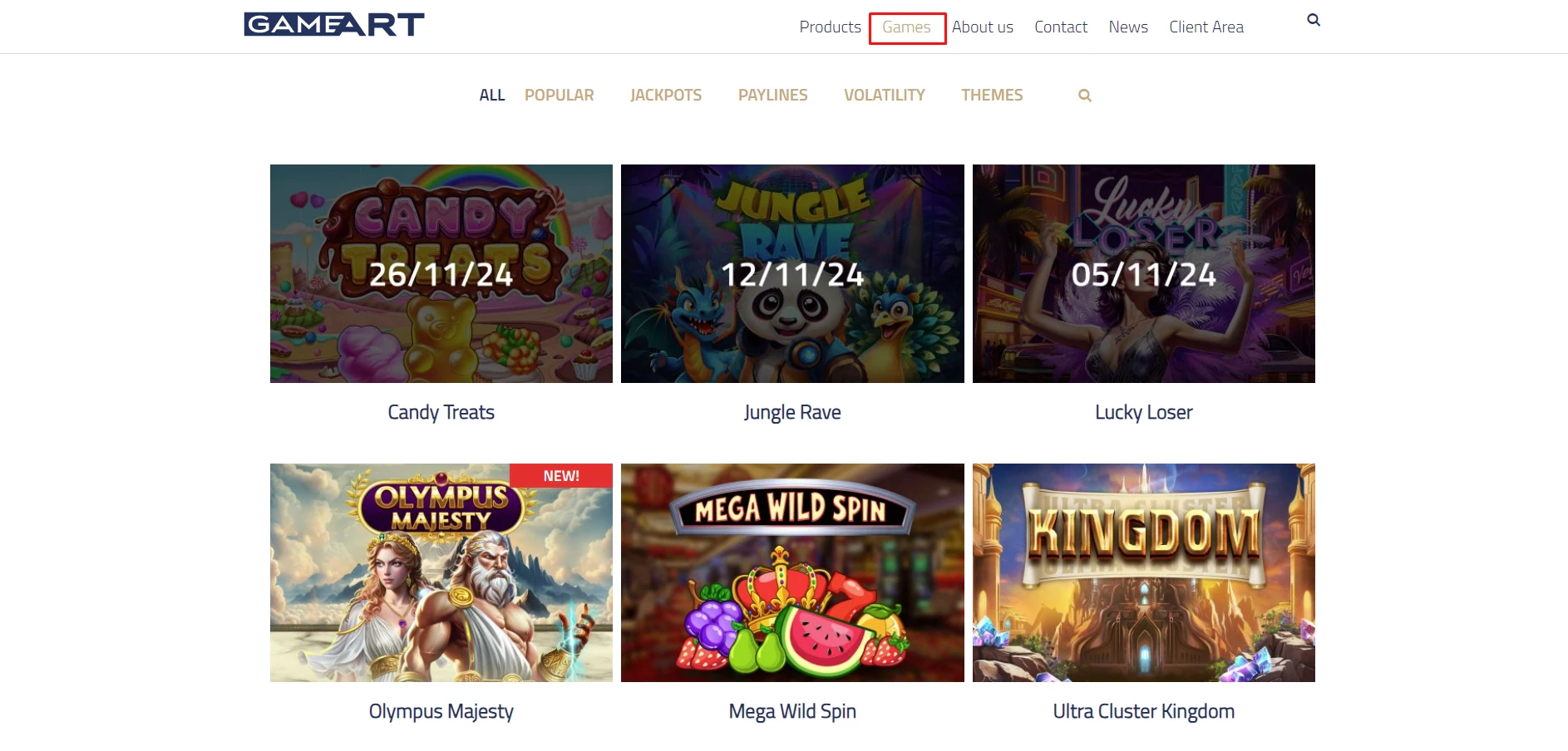 GameArt Gaming Portfolio