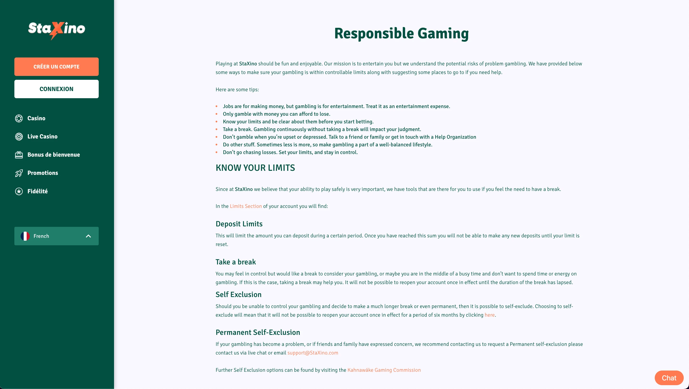 jeu responsable staxino