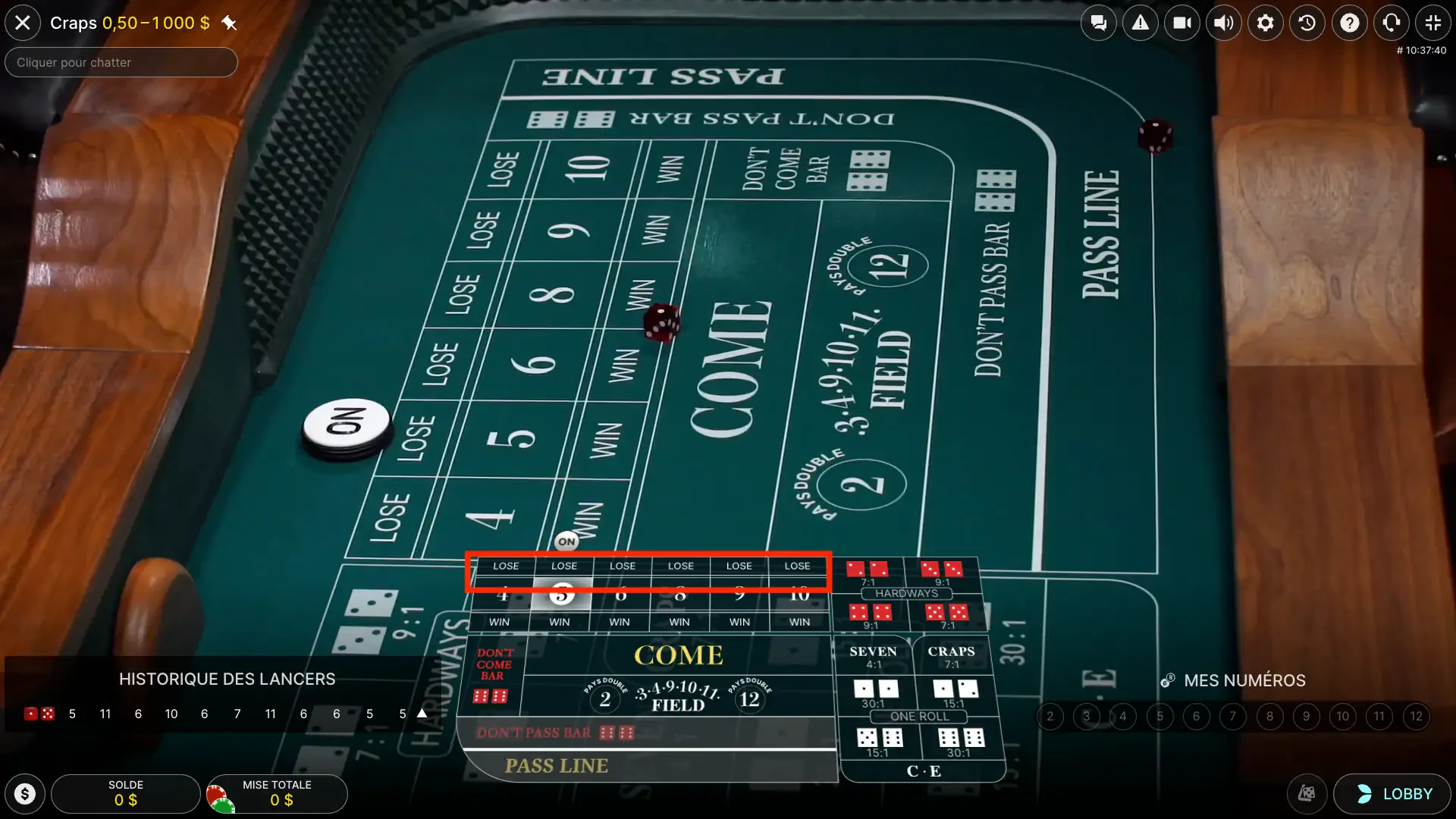 place-lose-craps