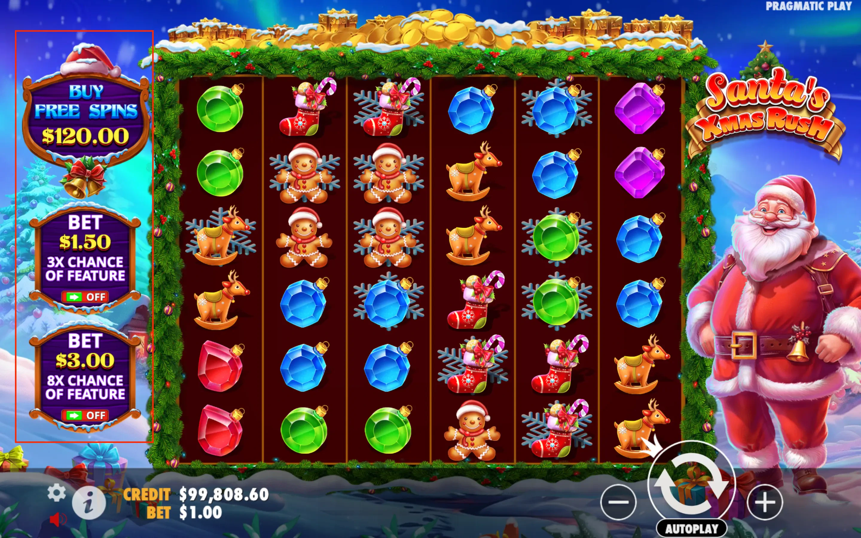 bonus buy santas xmas rush