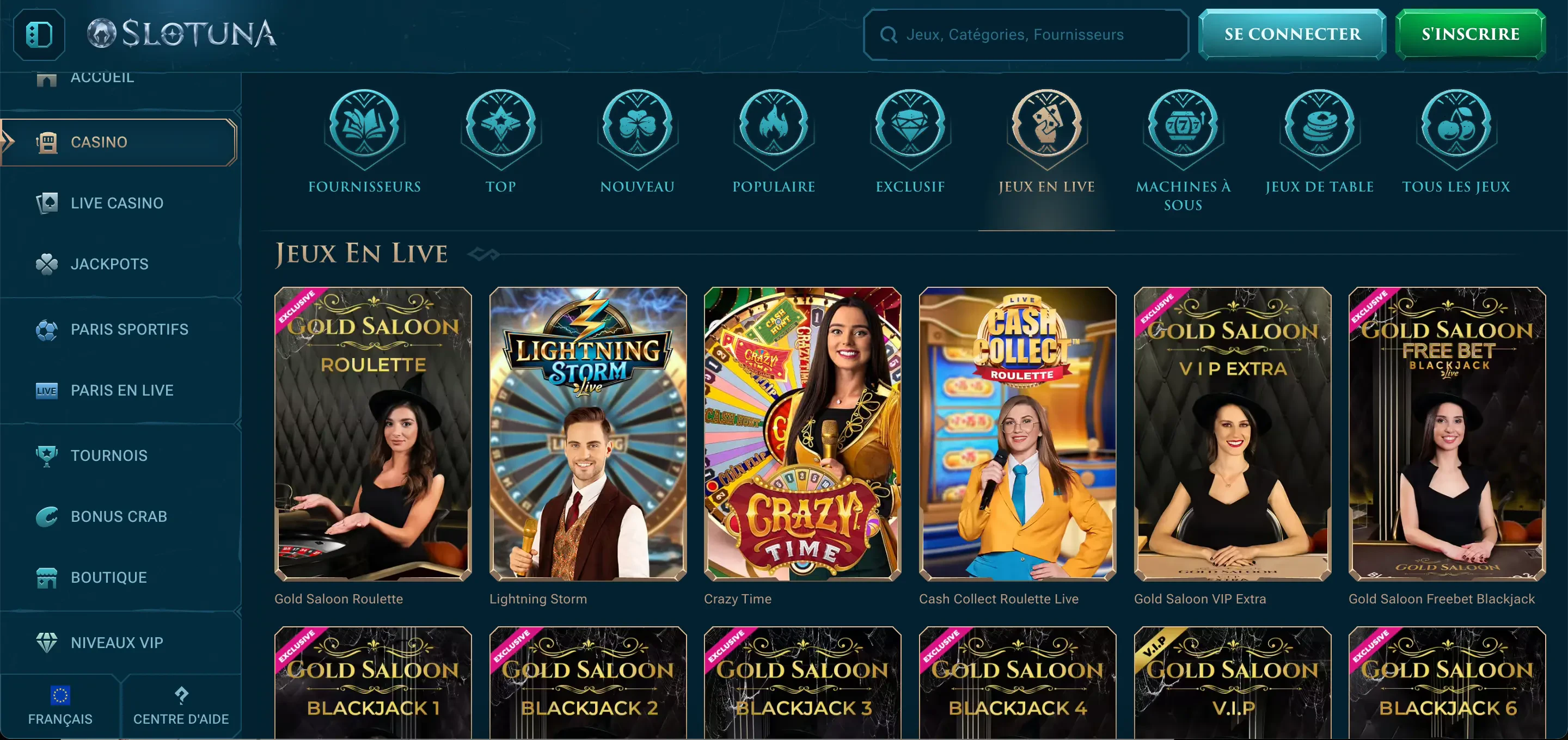 slotuna live casino