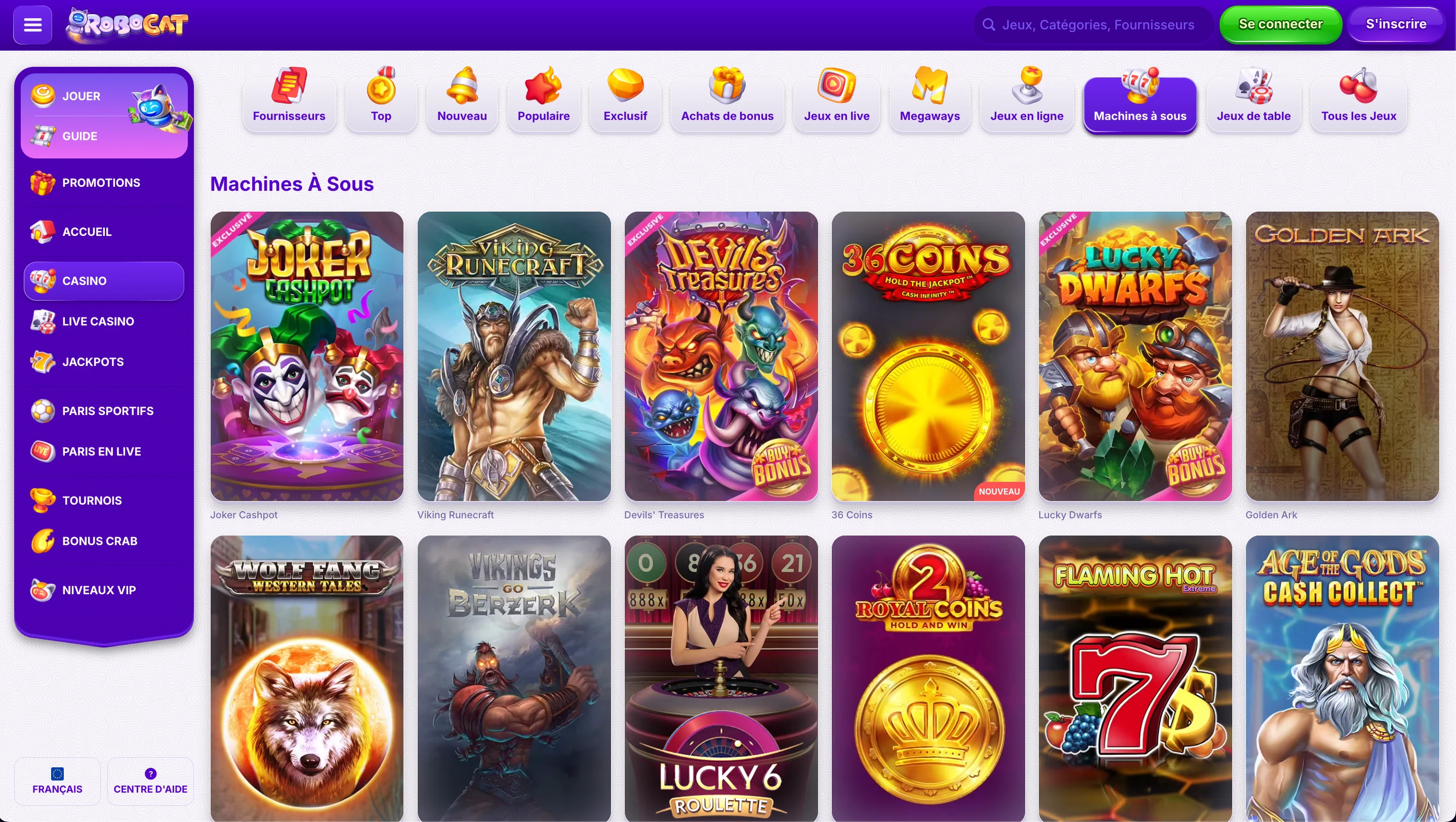 slots robocat