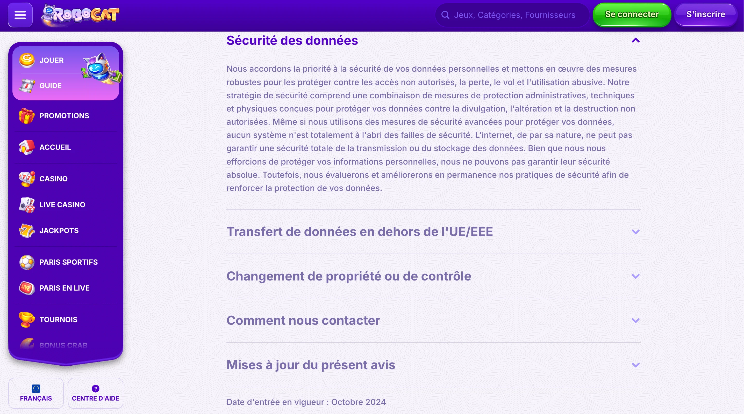 informations robocat