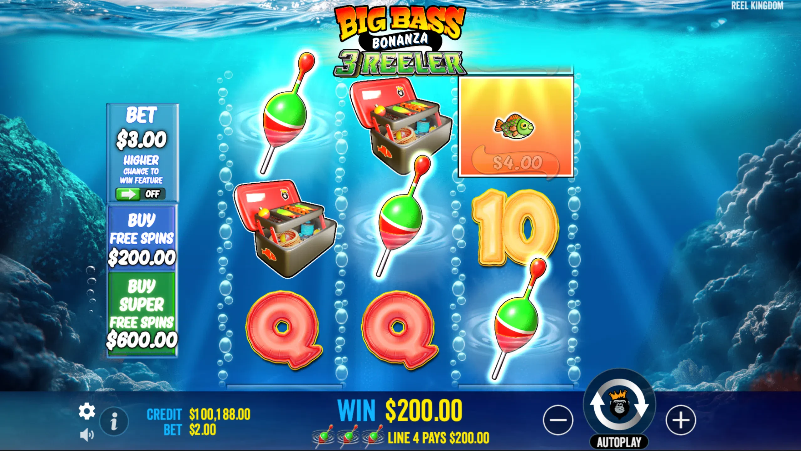 graphismes big bass bonanza 3 reeler