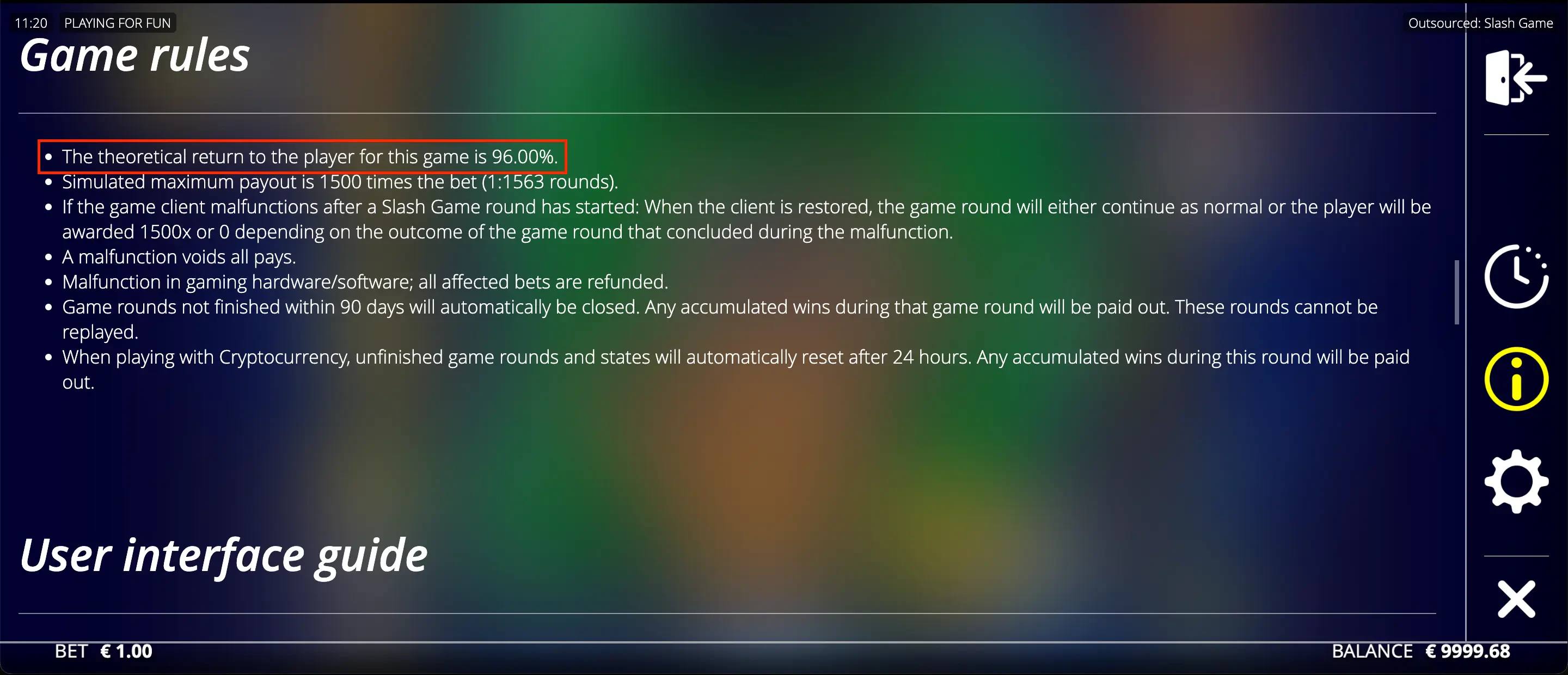 outsourced slash game rtp