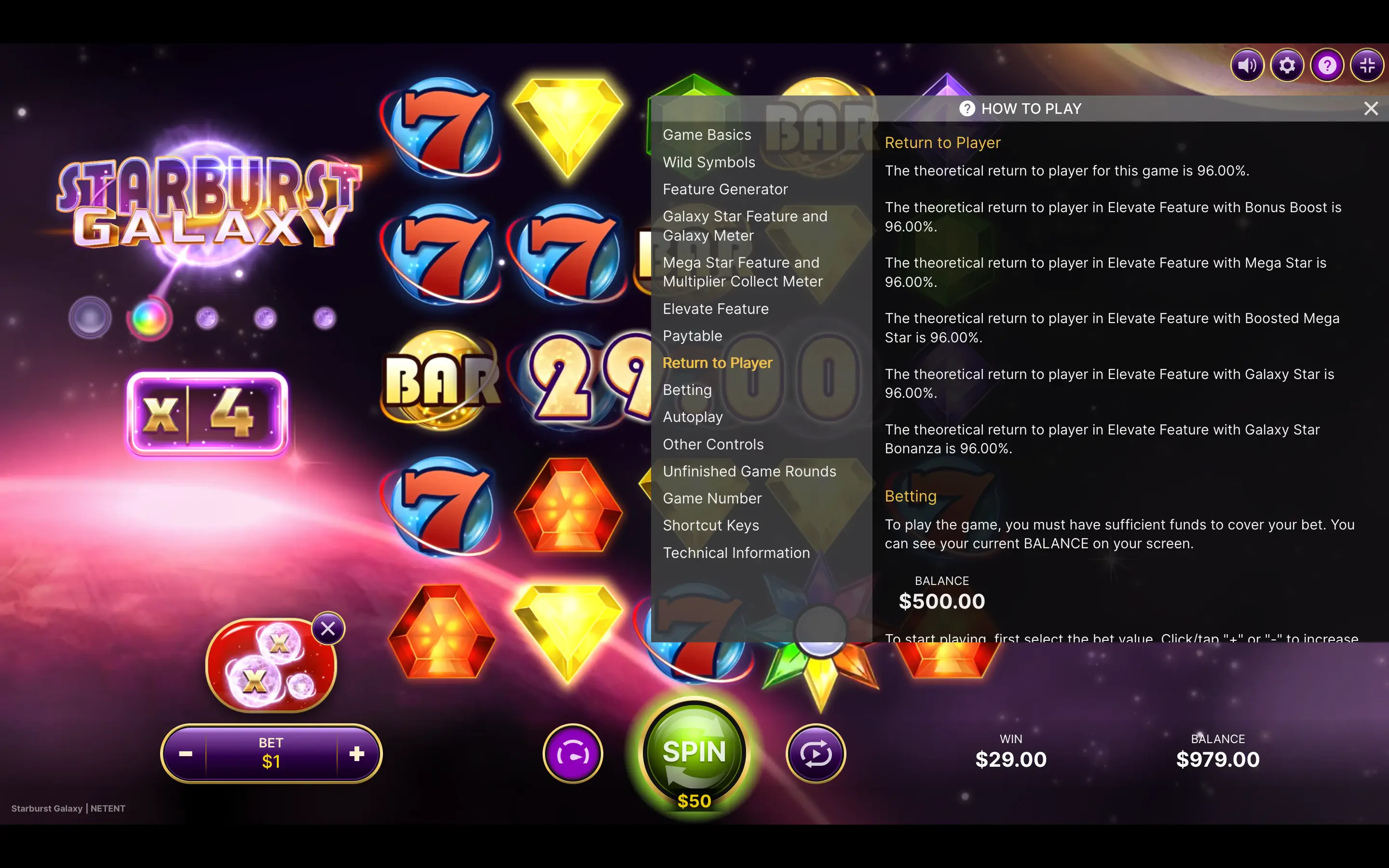 starburst galaxy rtp