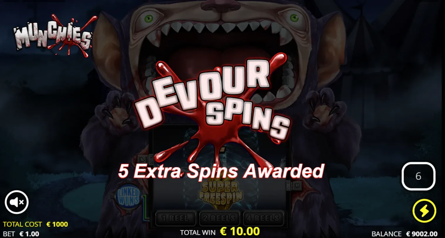 Présentation des free spins en mode Devour Spins