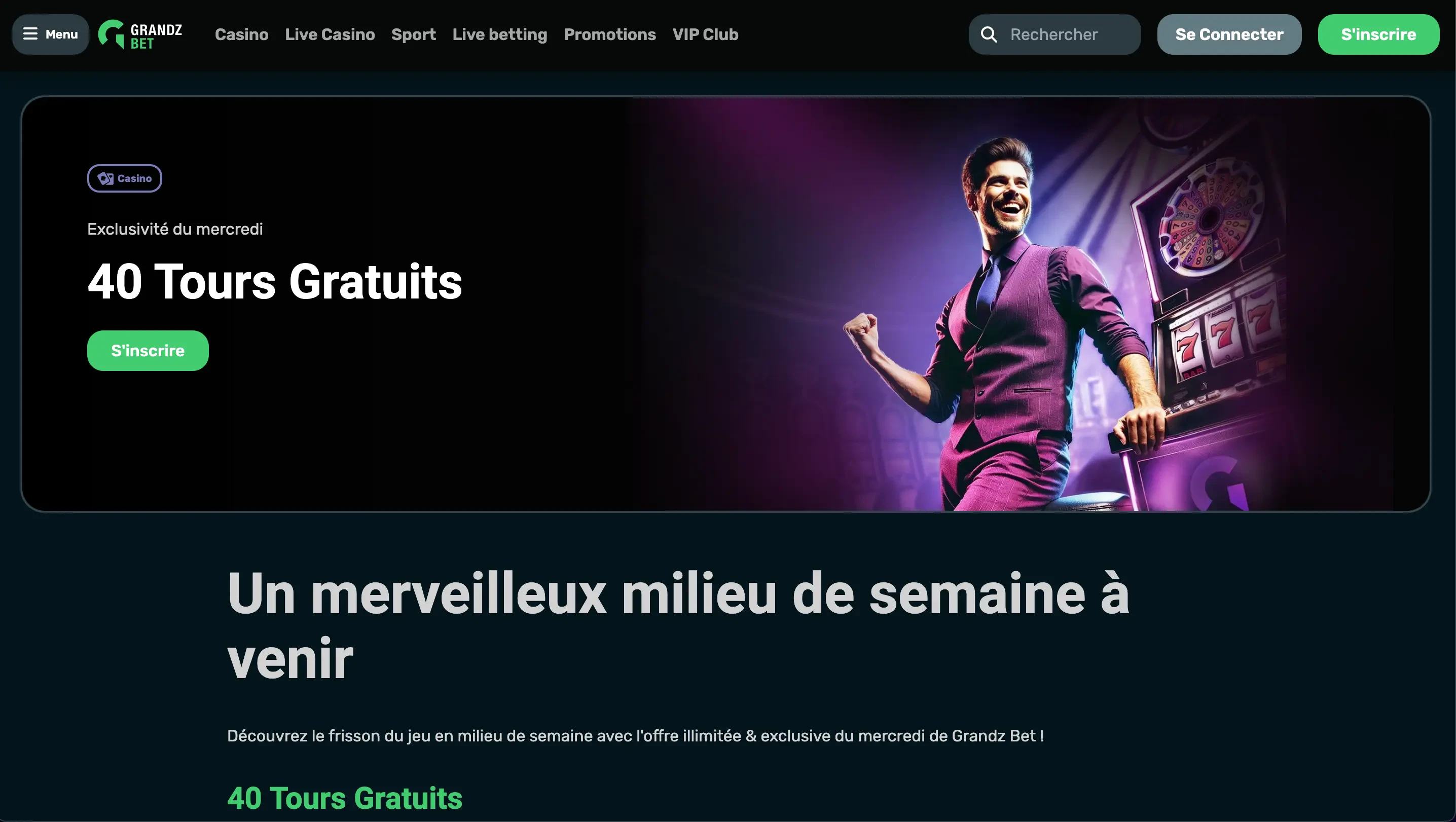 bonus mercredi grandz bet