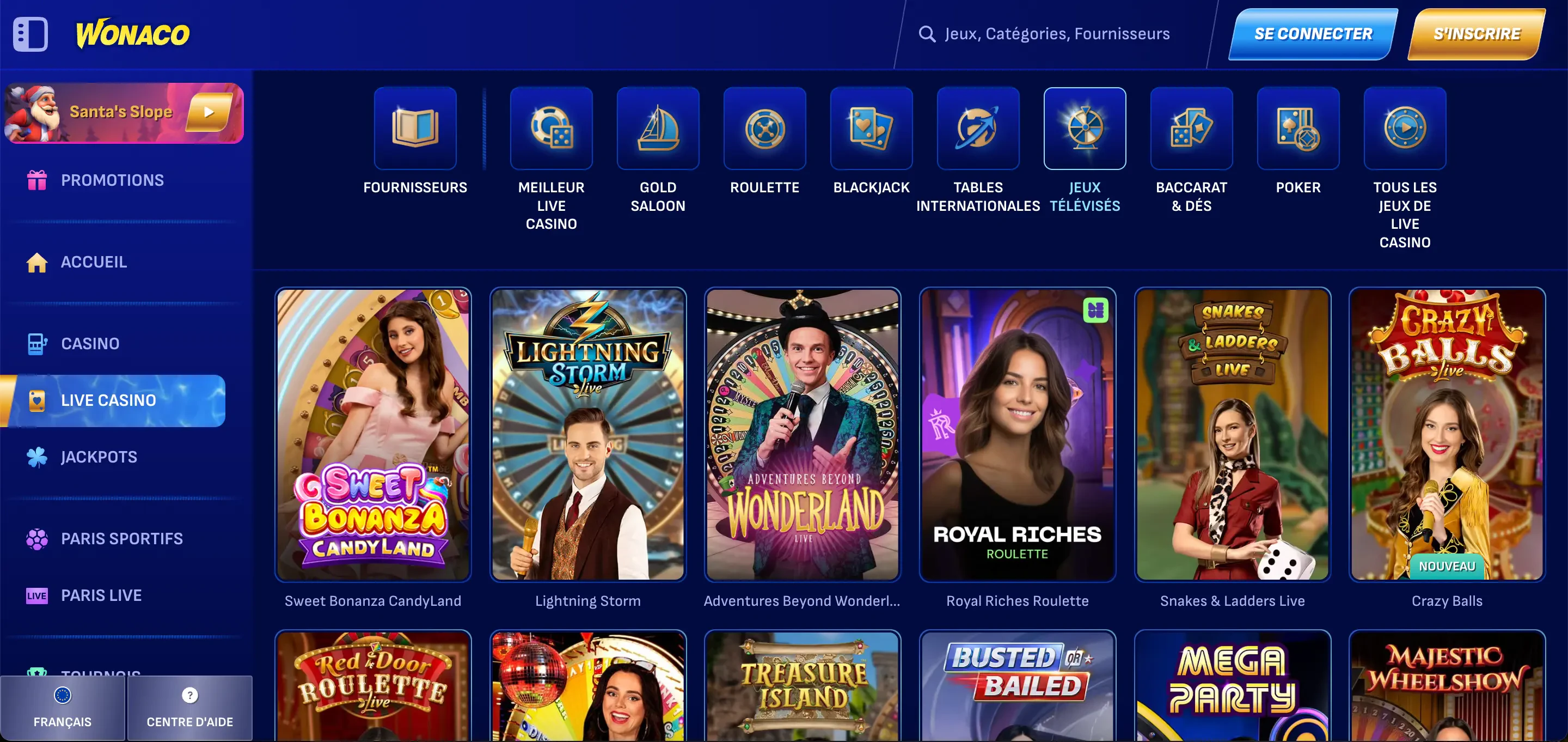 wonaco live casino