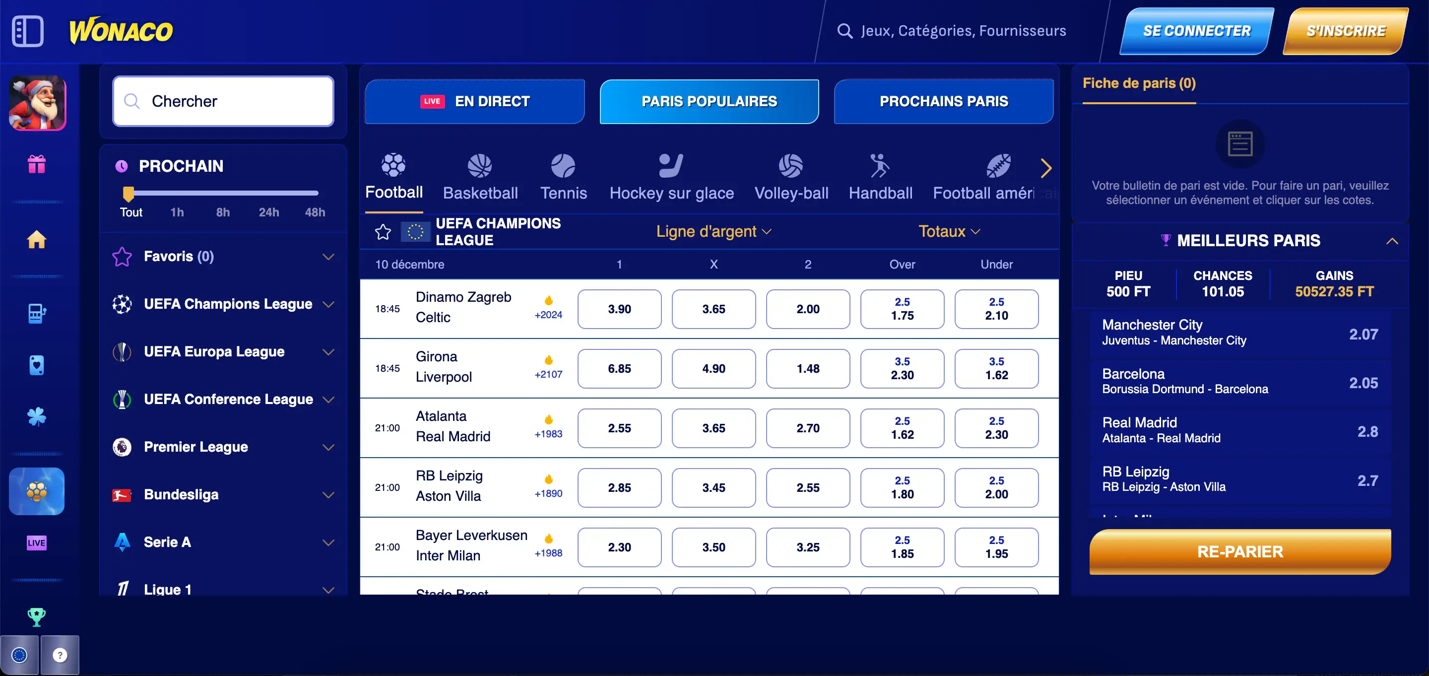 wonaco paris sportifs