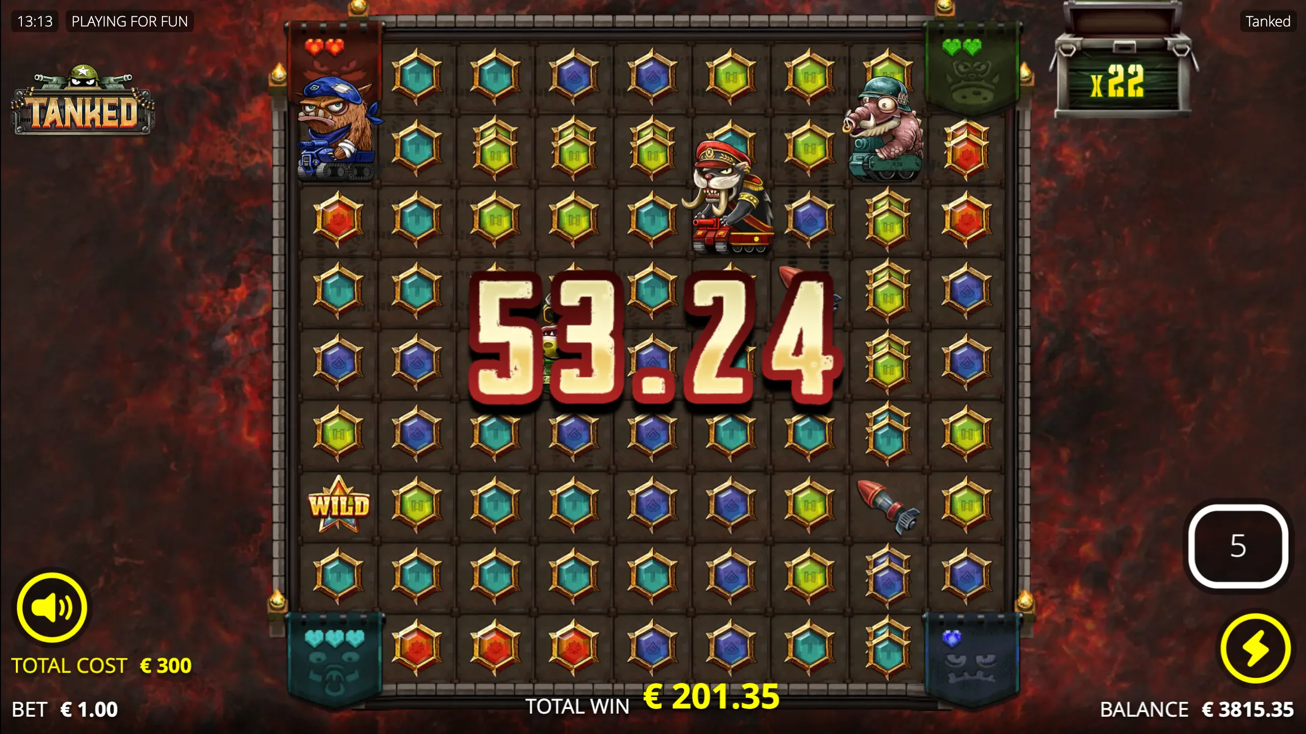 tanked bonus