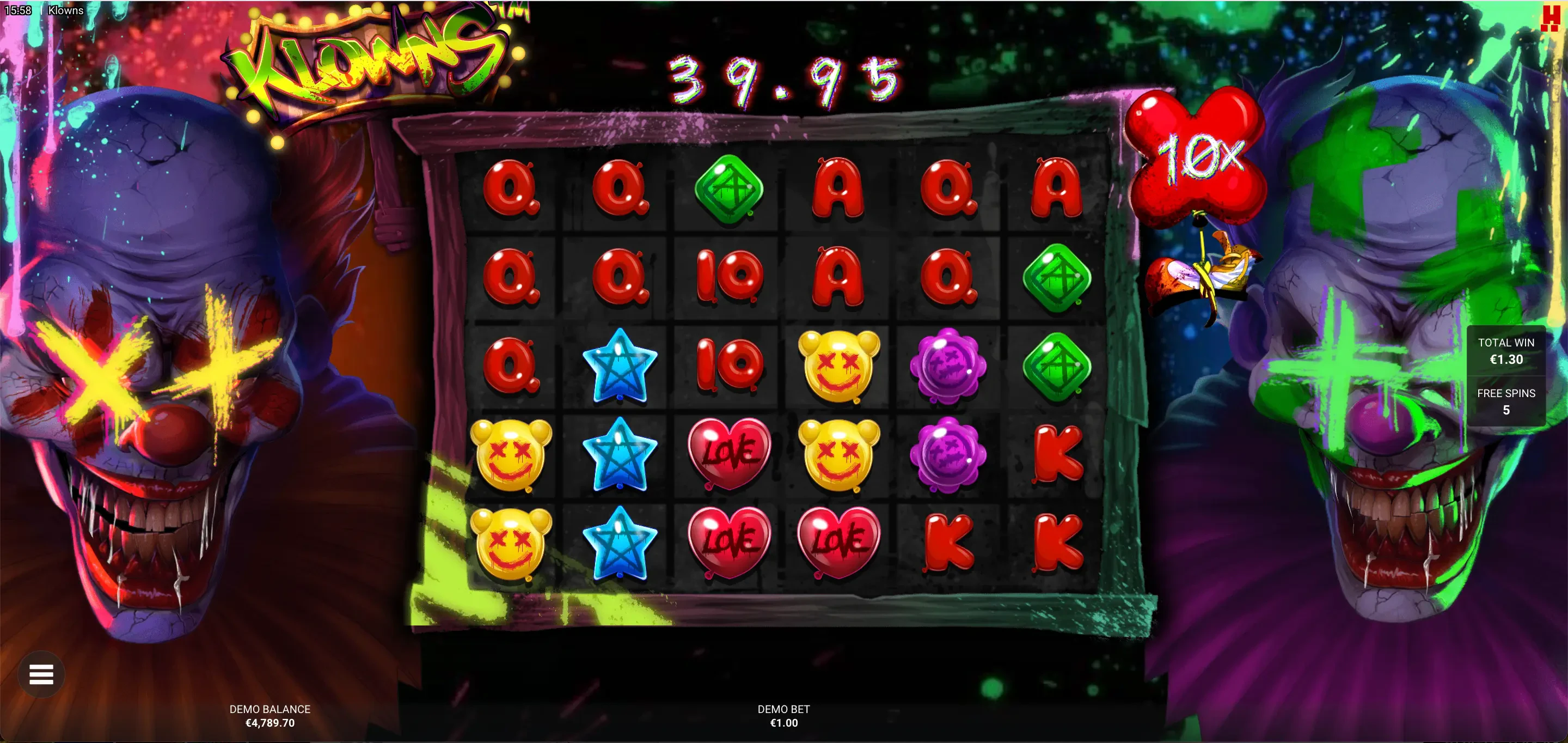 klowns jester bonus